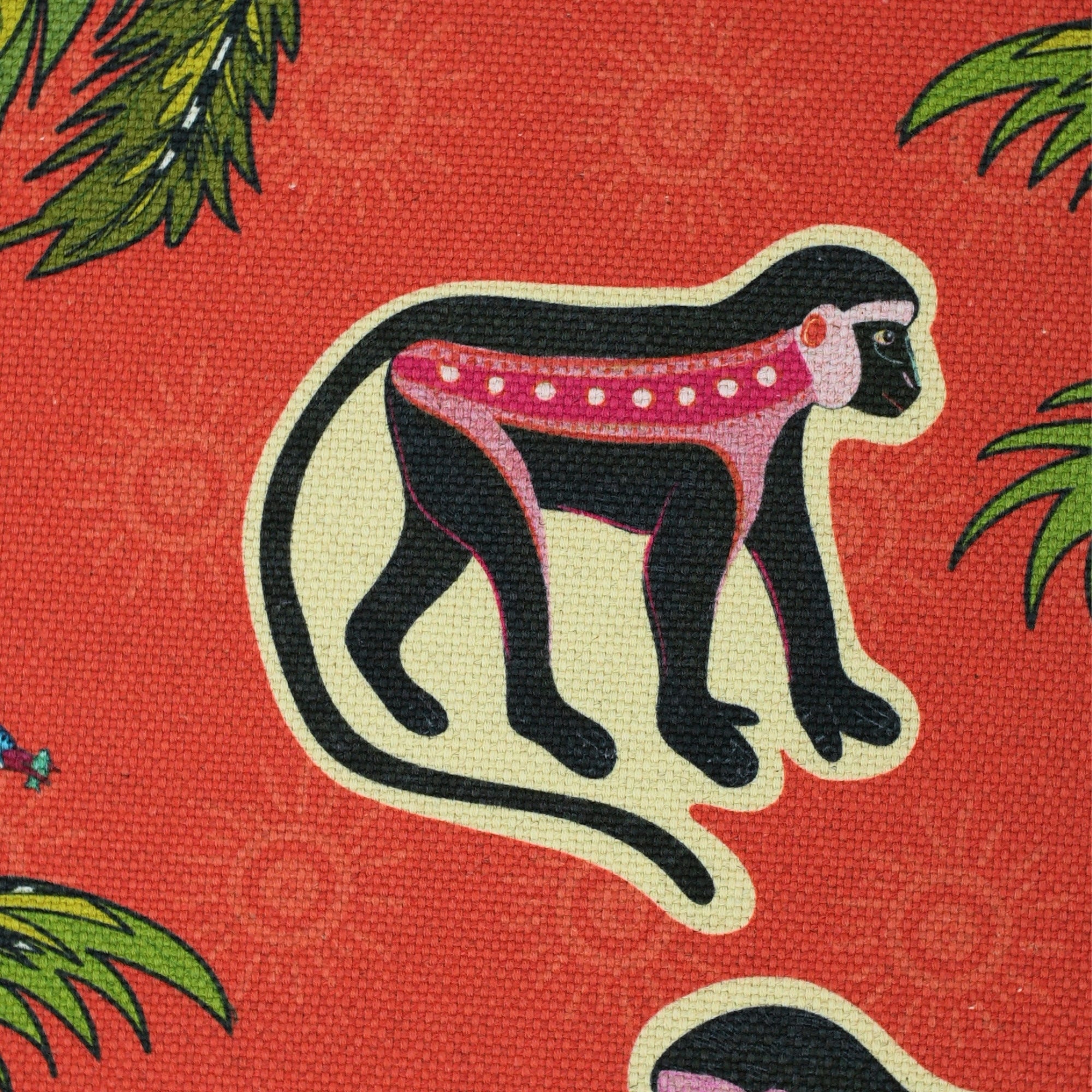 Monkey Palm Heavyweight Linen Fabric - Sunset