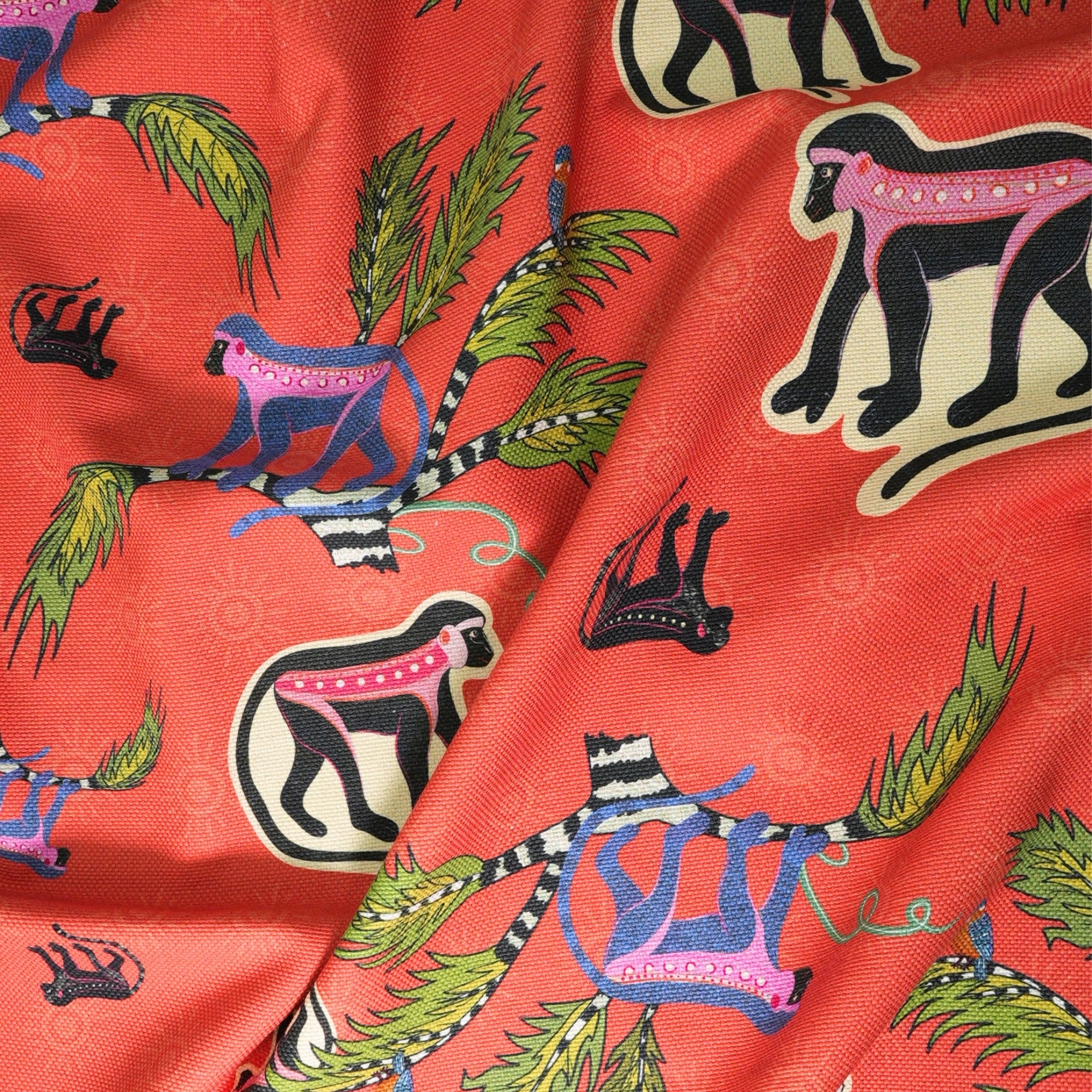 Monkey Palm Heavyweight Linen Fabric - Sunset