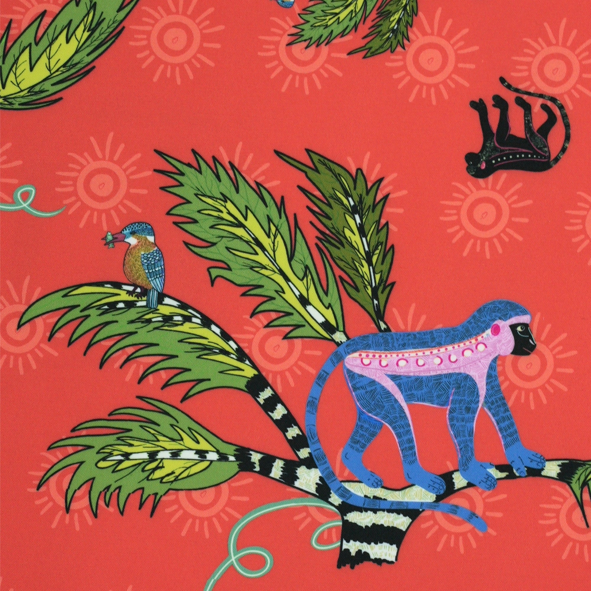 Monkey Palm Outdoor Fabric - Sunset