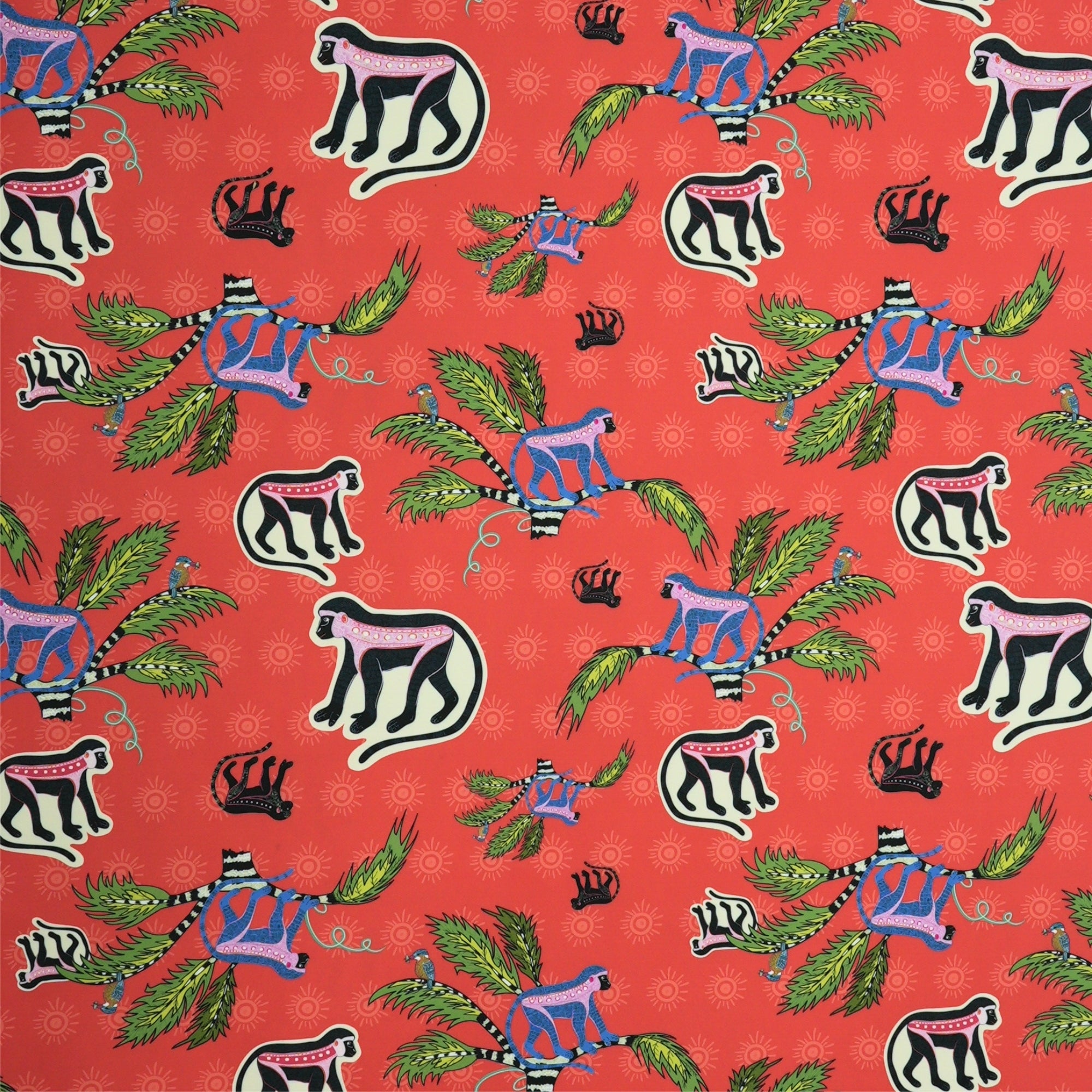 Monkey Palm Outdoor Fabric - Sunset