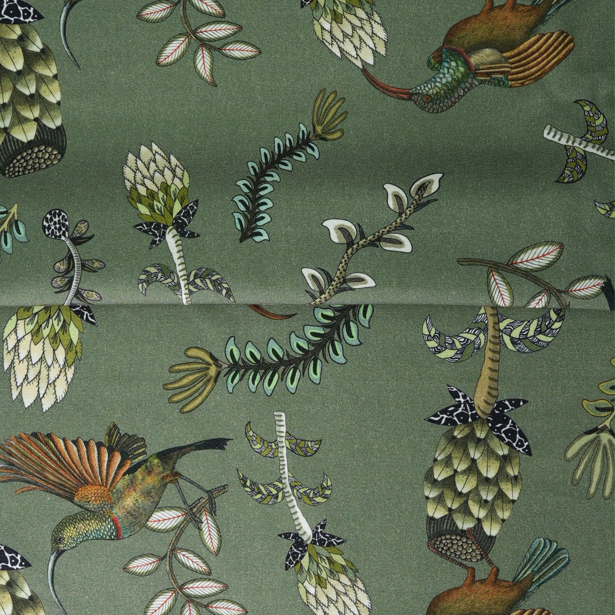 Protea Garden Linen Fabric - Delta