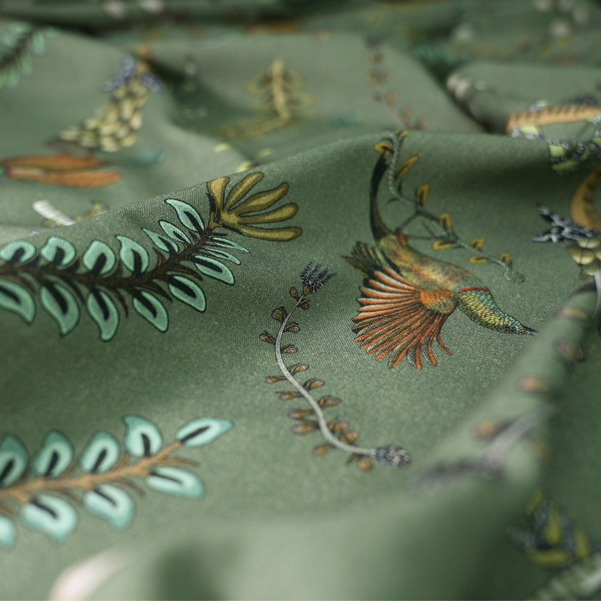 Protea Garden Linen Fabric - Delta