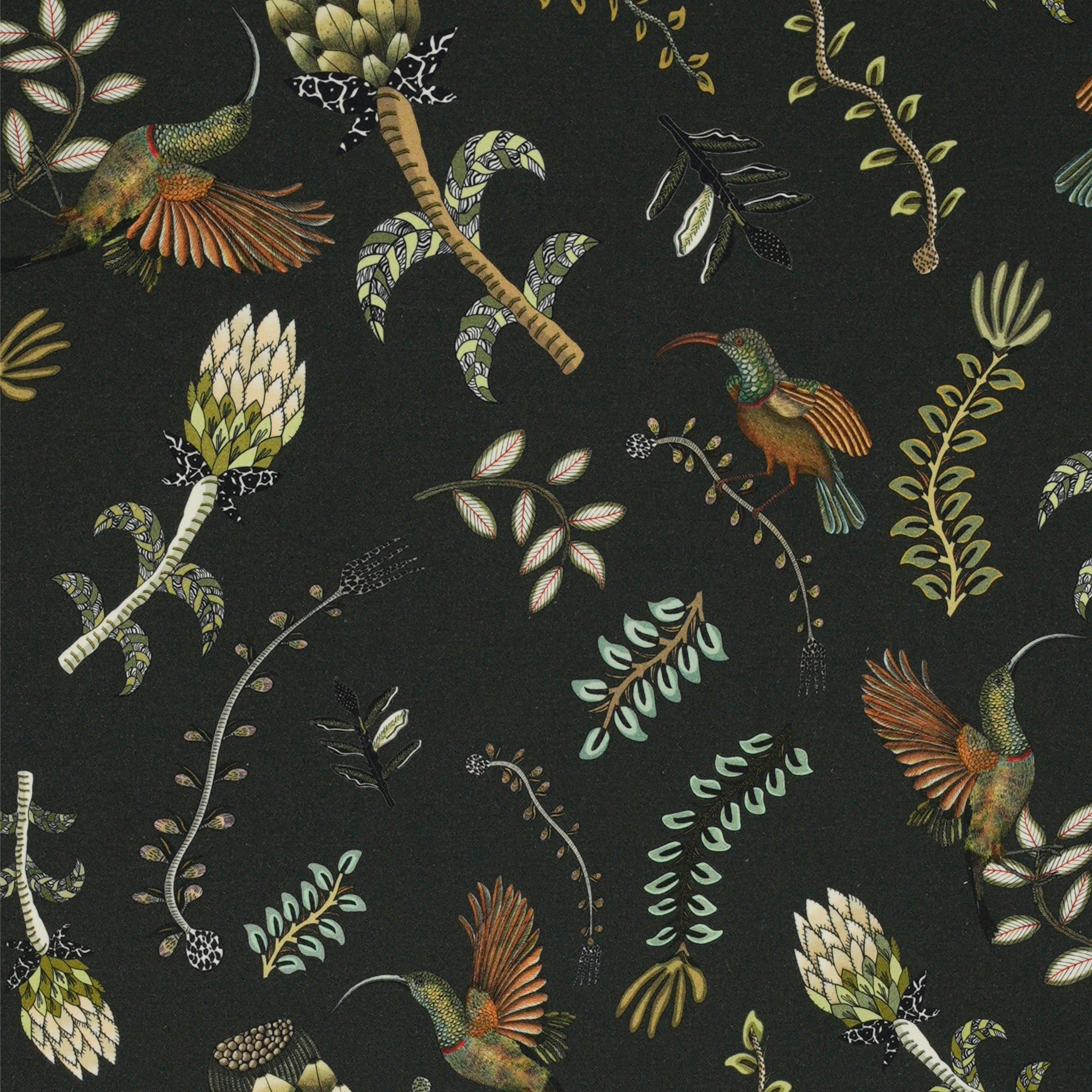 Protea Garden Linen Fabric - Dusk