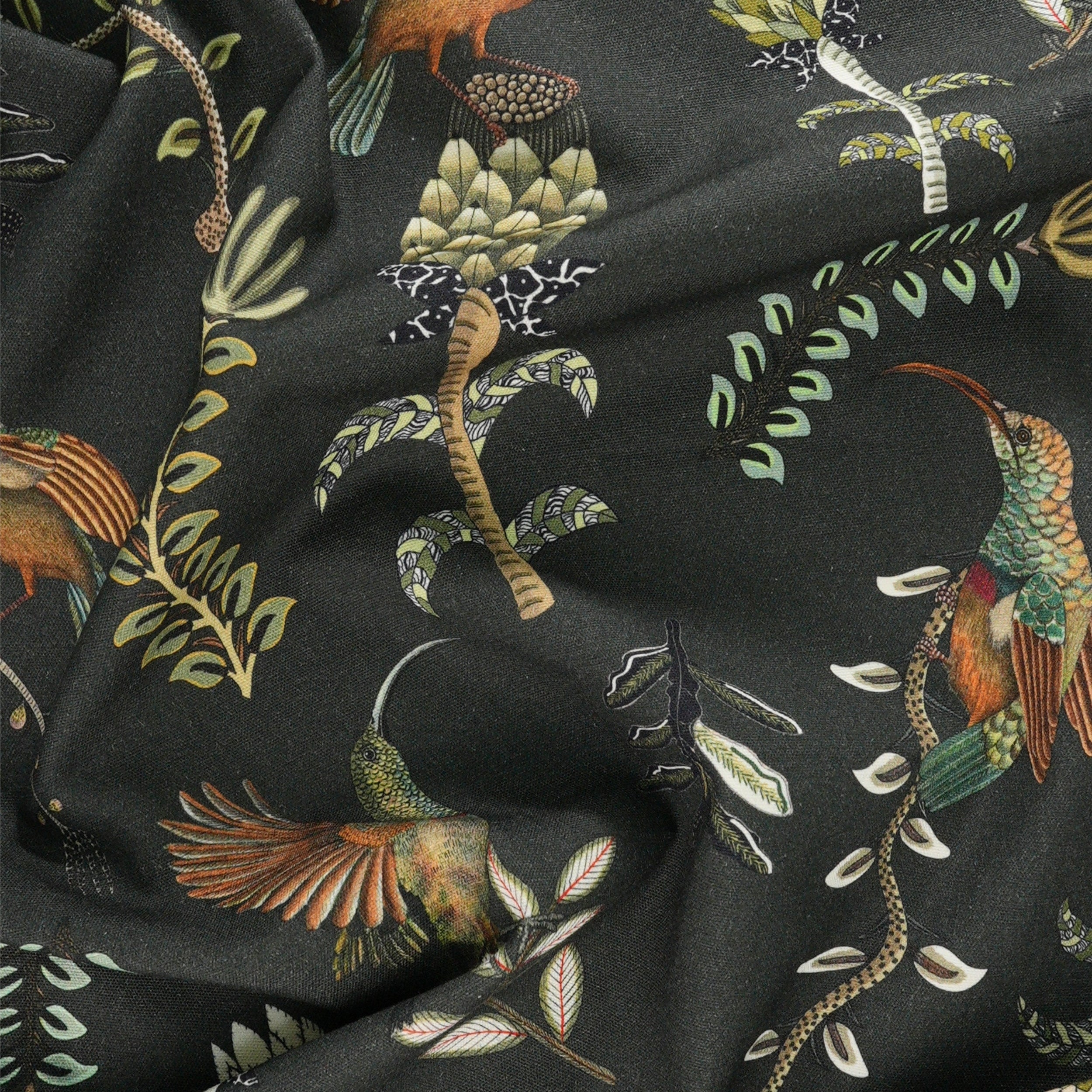 Protea Garden Linen Fabric - Dusk