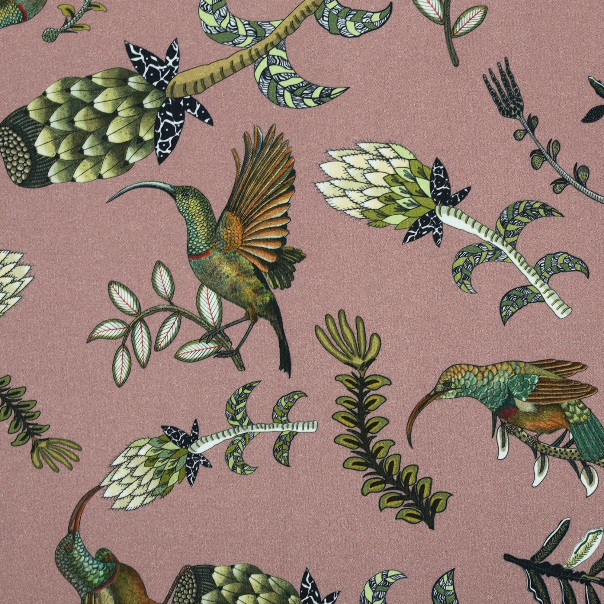 Protea Garden Linen Fabric - Magnolia