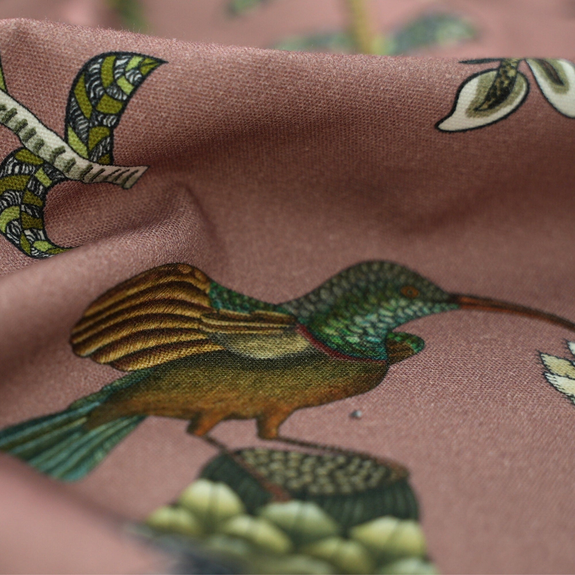 Protea Garden Linen Fabric - Magnolia