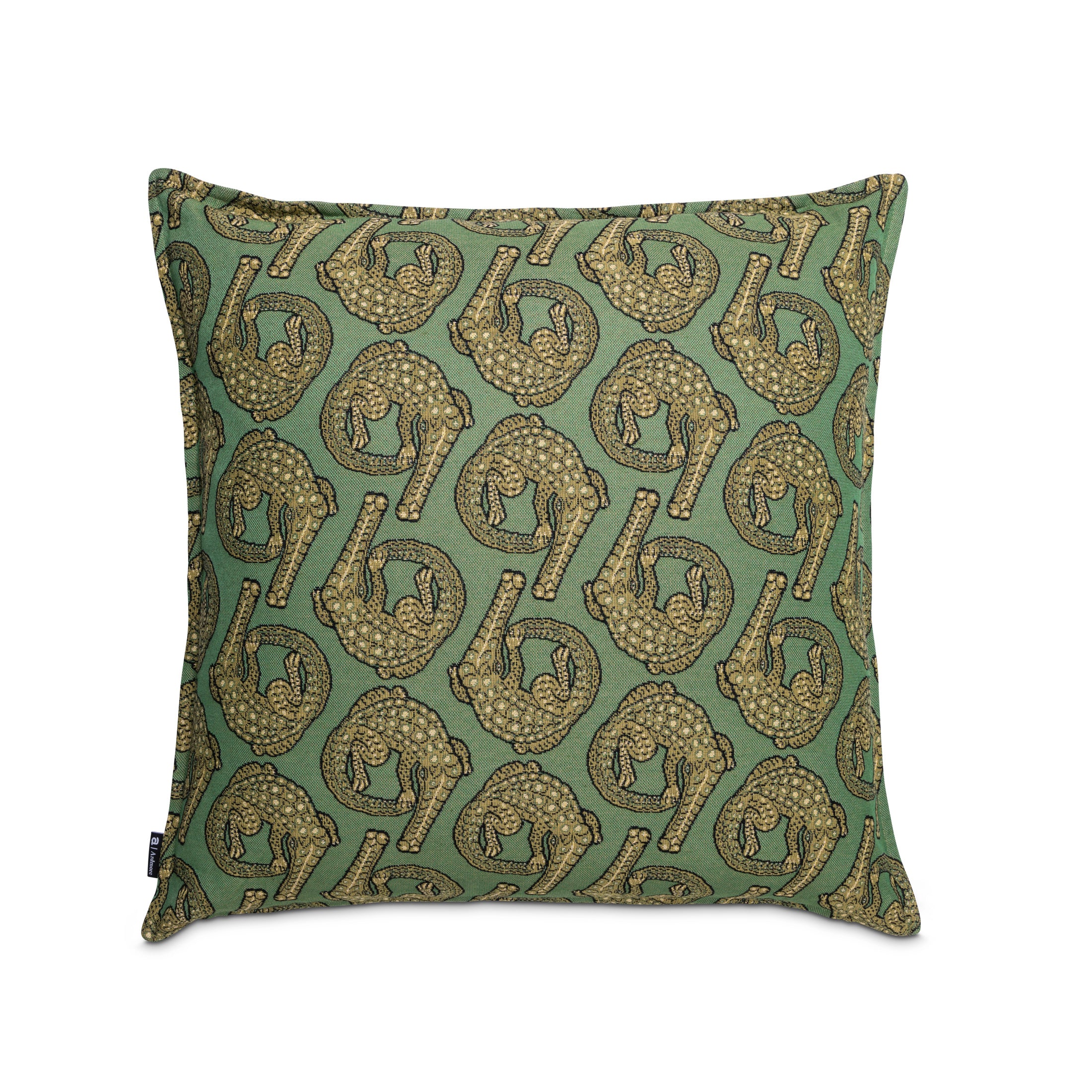 Croco Jacquard Pillow - Delta