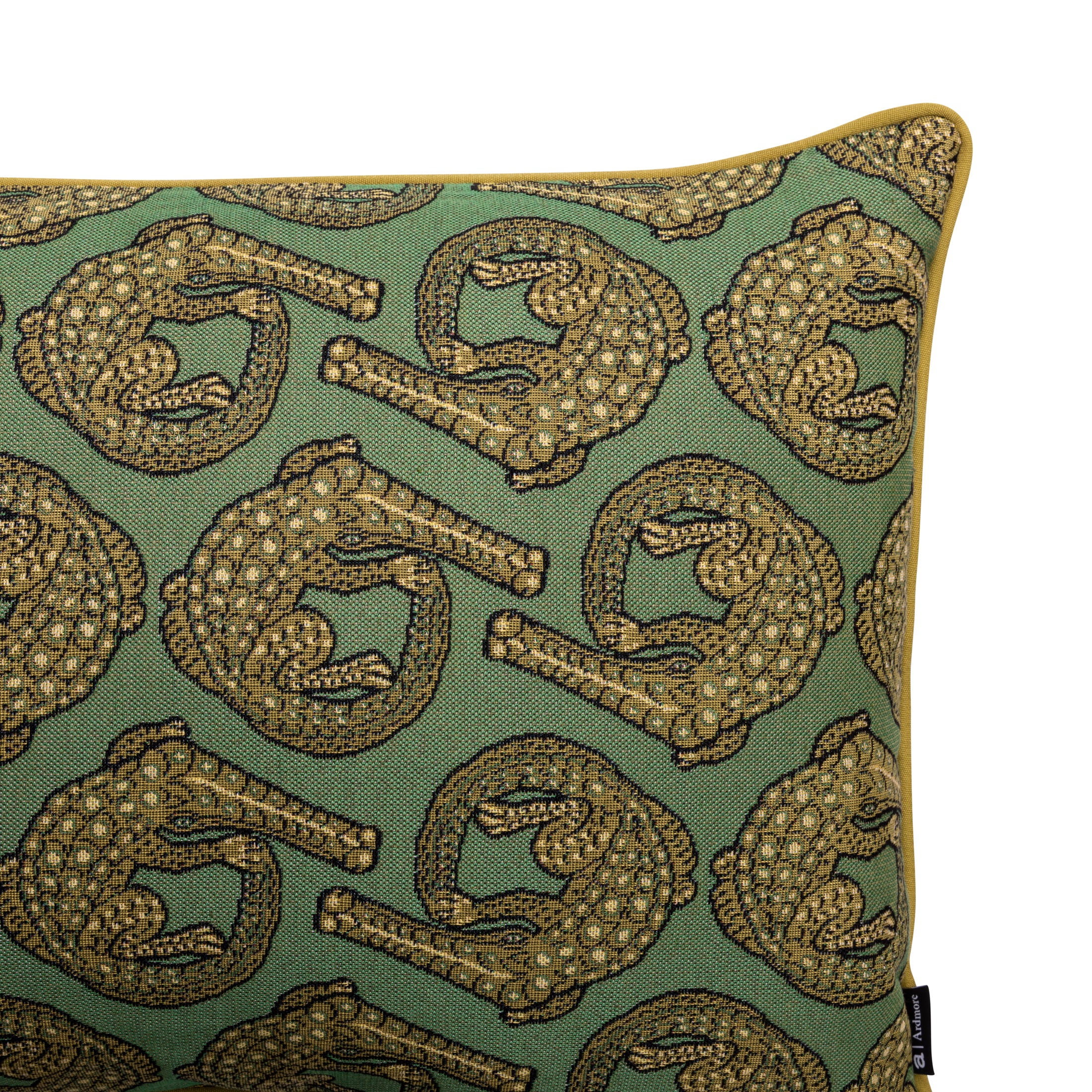 Croco Jacquard Rectangle Pillow - Delta