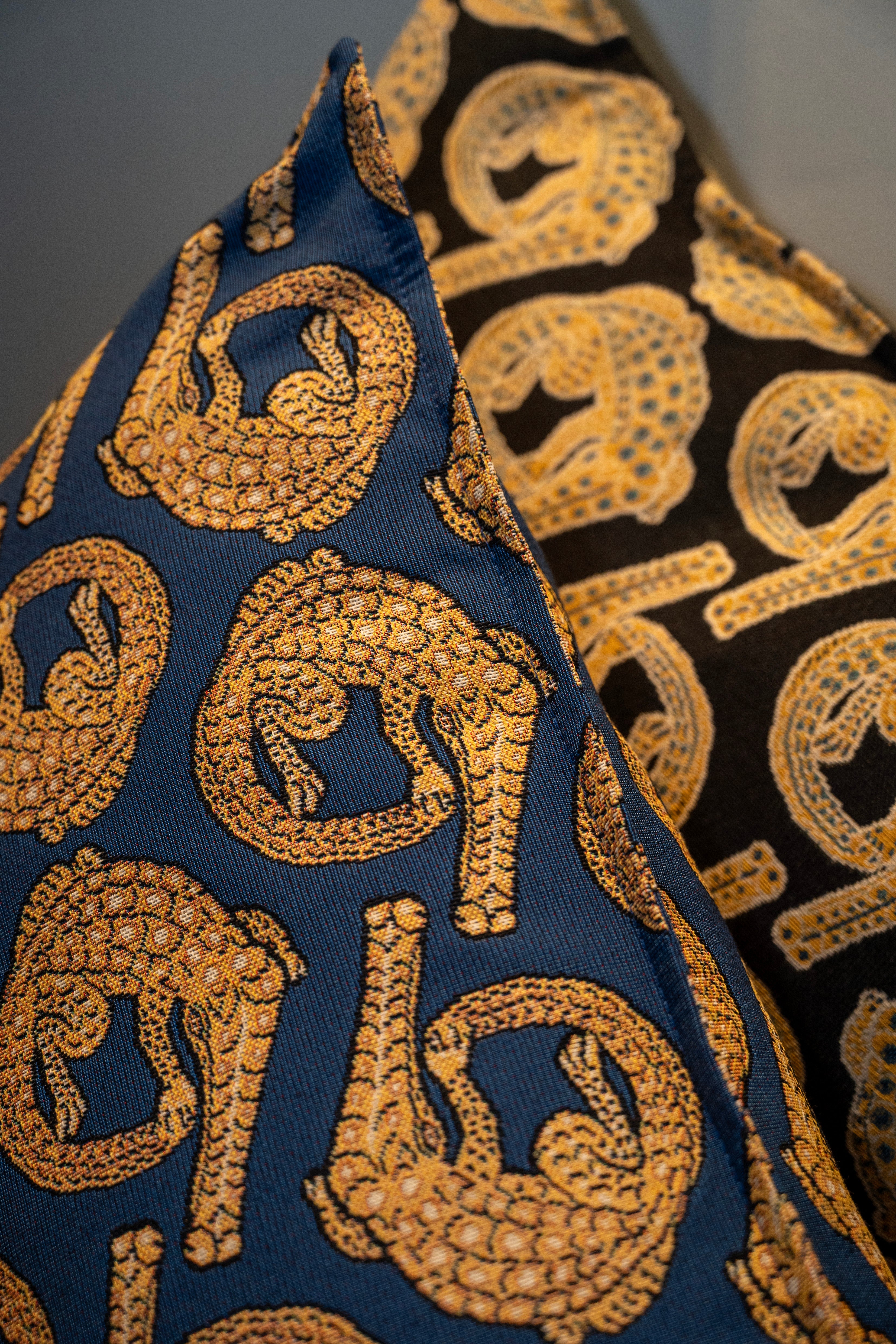 Croco Jacquard Pillow - Limelight