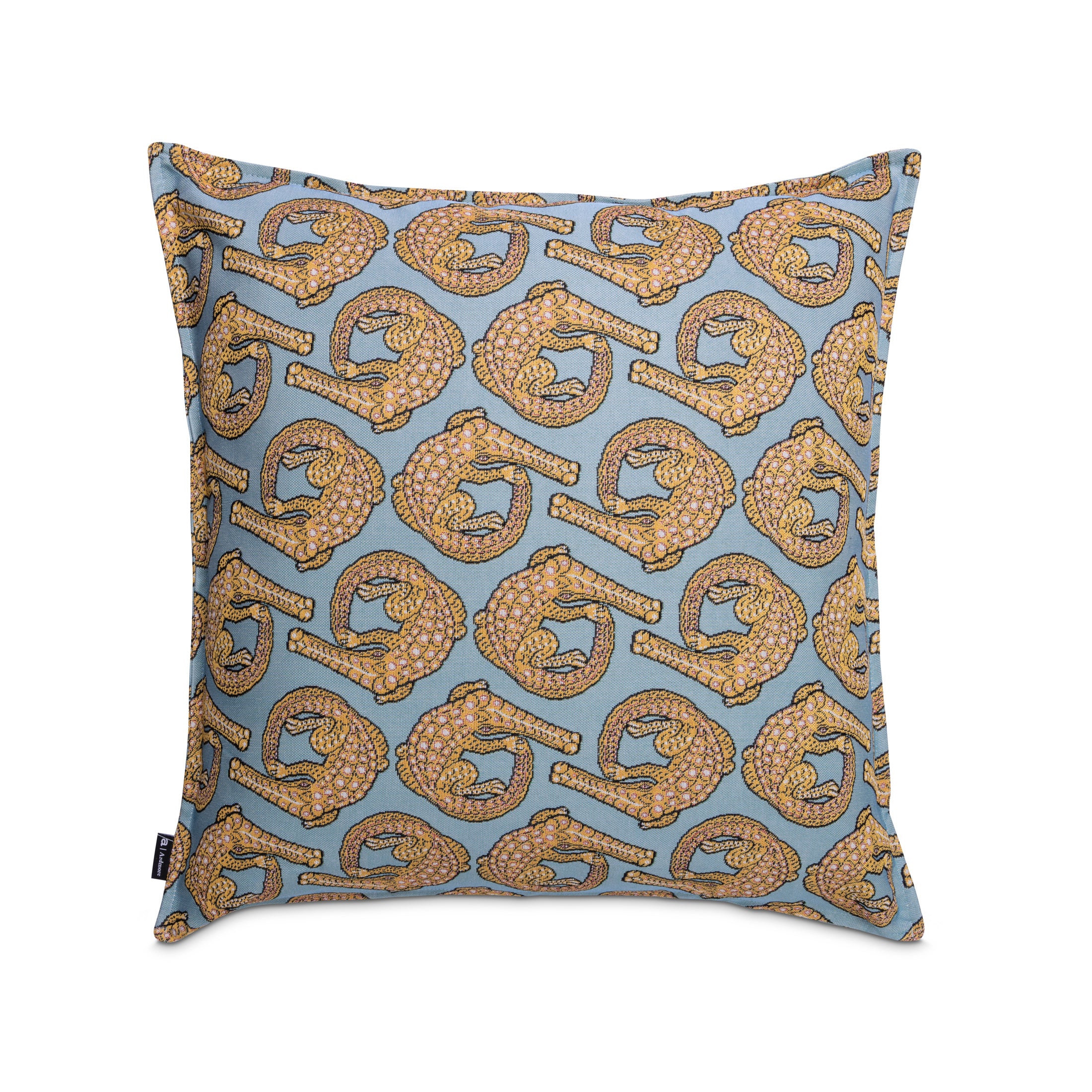 Croco Jacquard Pillow - Persimmon