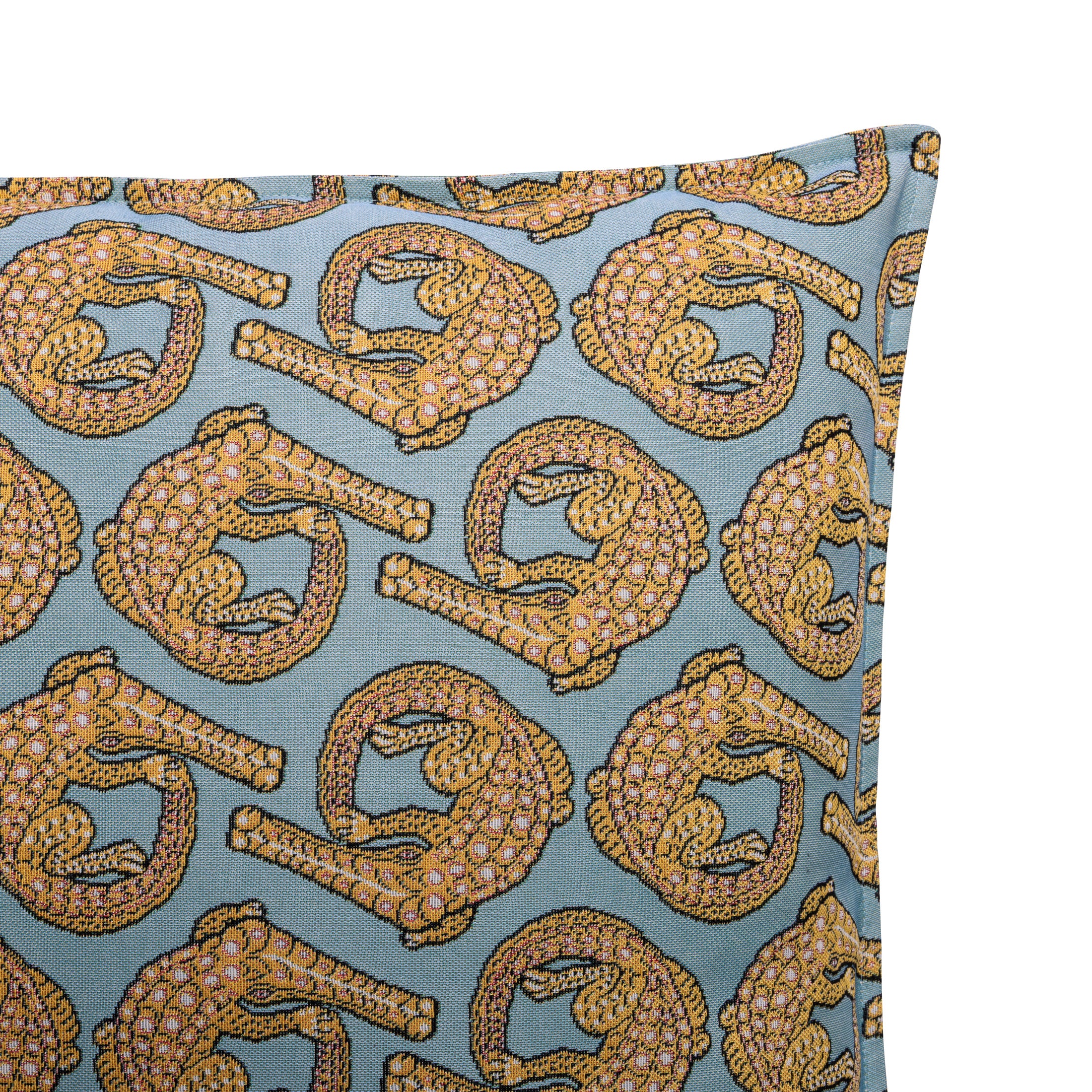 Croco Jacquard Pillow - Persimmon