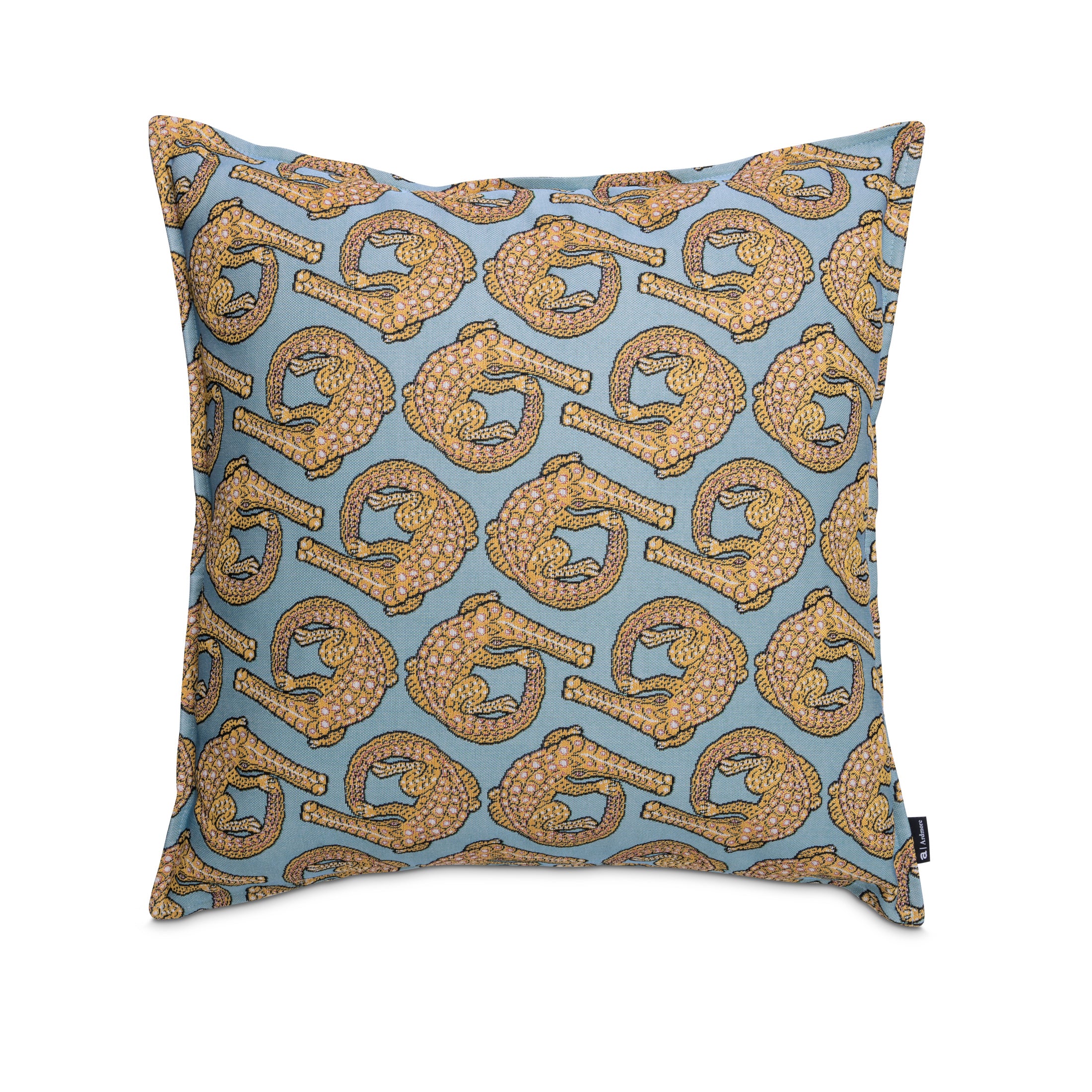 Croco Jacquard Pillow - Persimmon