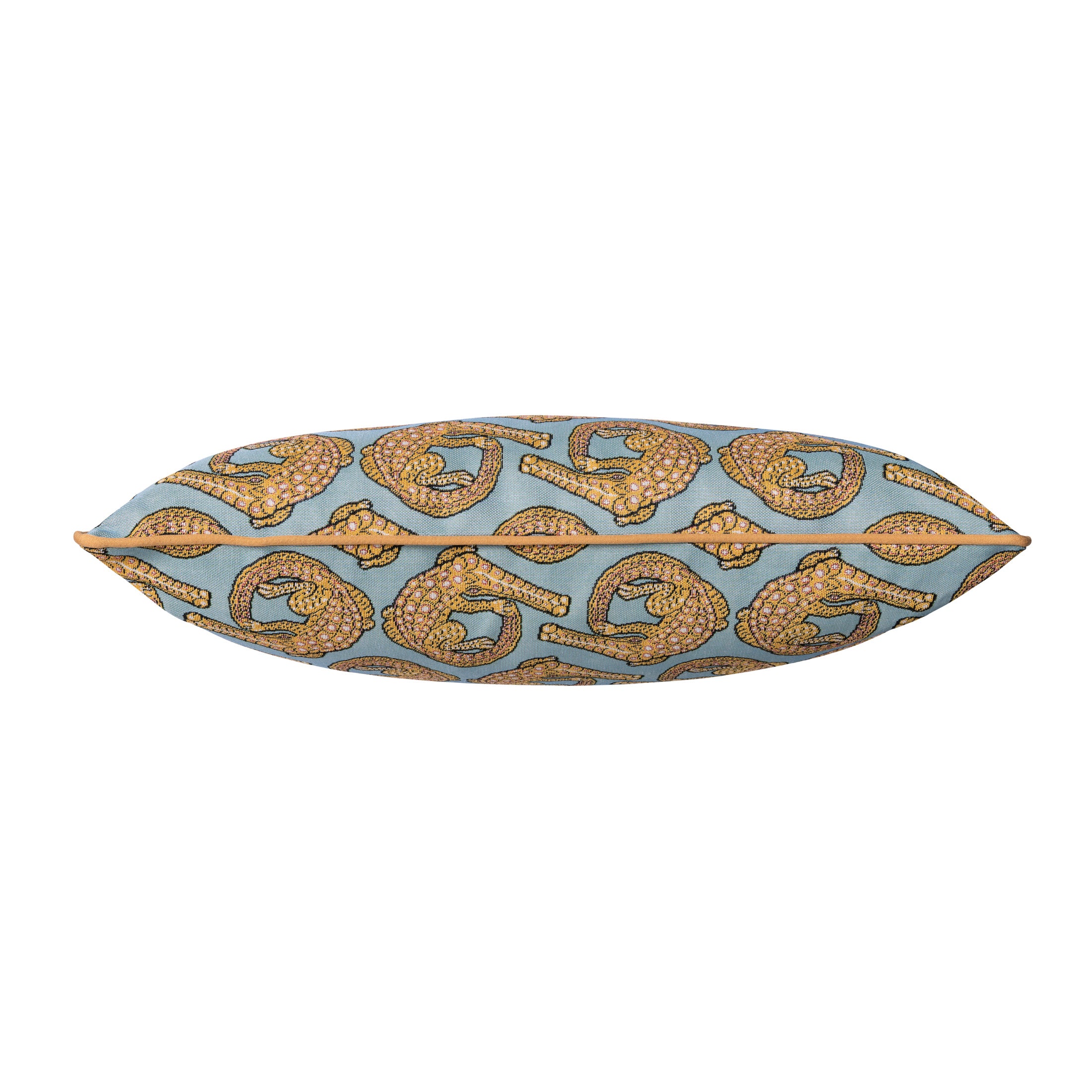 Croco Jacquard Rectangle Pillow - Persimmon