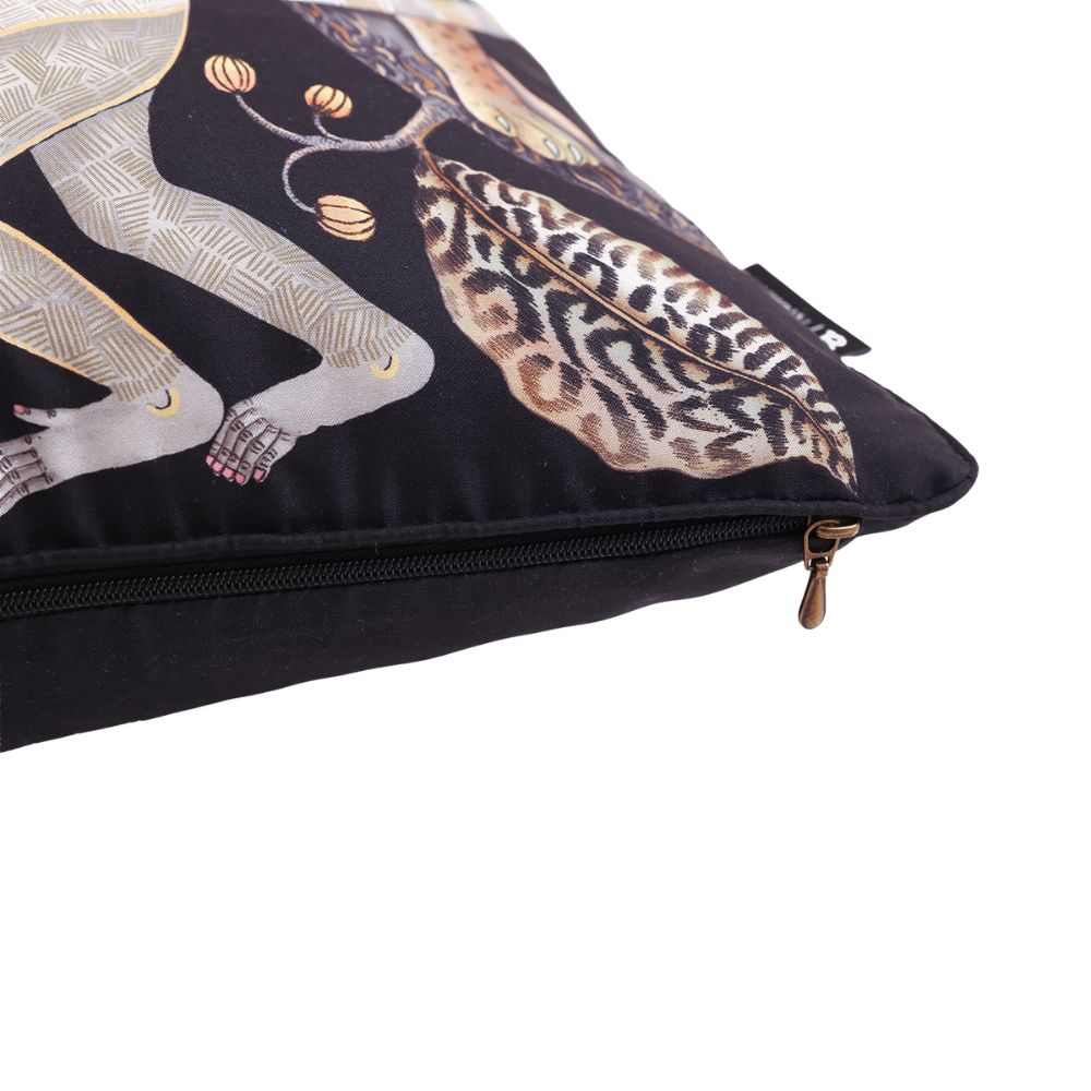 Monkey Tales Silk Pillow - Brass