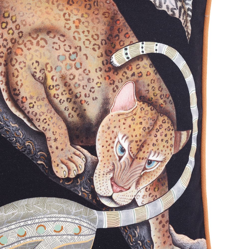 Monkey Tales Cotton Pillow - Brass