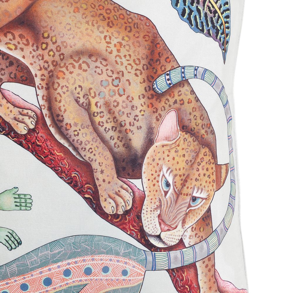 Monkey Tales Silk Pillow - Mist