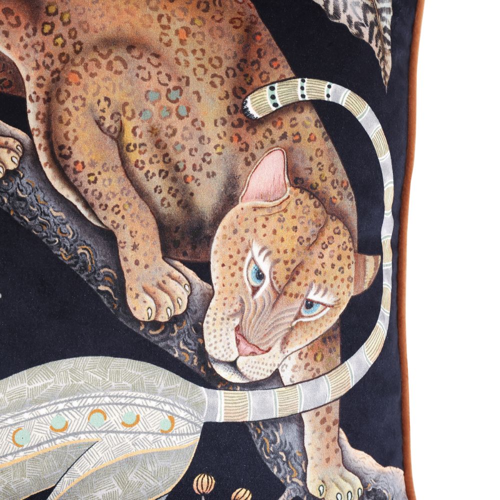 Monkey Tales Velvet Pillow - Brass
