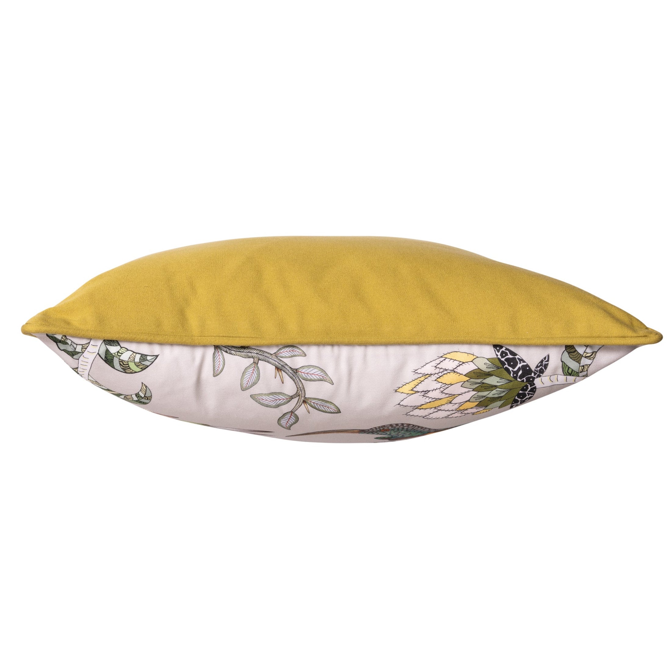 Protea Garden Cotton Pillow - Stone