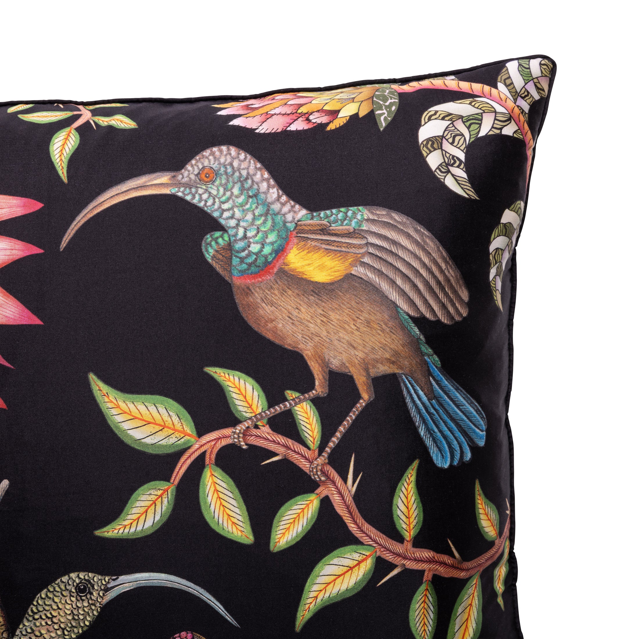 Protea Garden Silk Pillow - Night