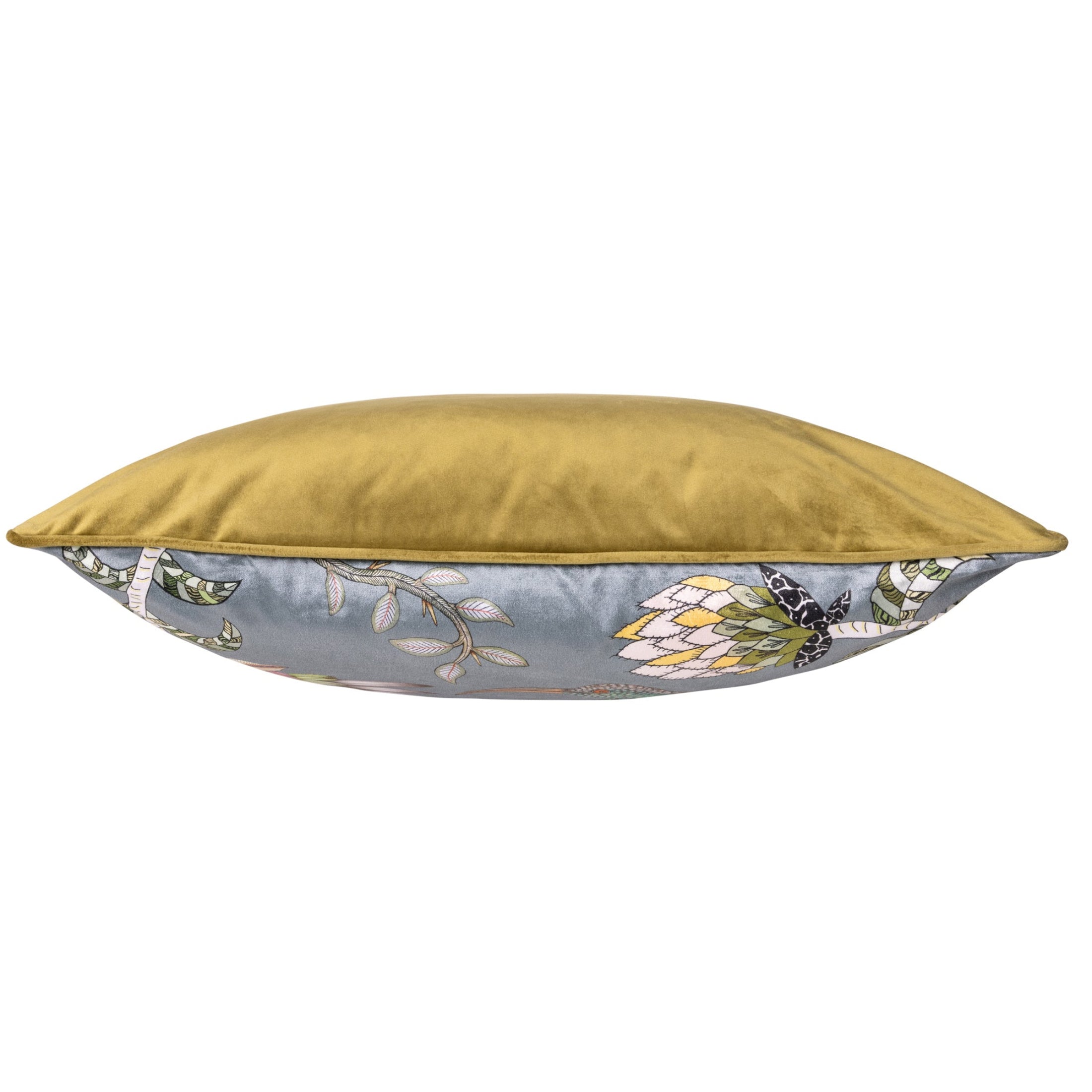 Protea Garden Velvet Pillow - Ash