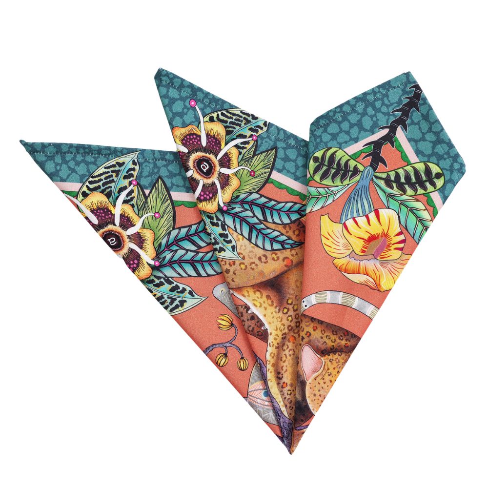 Monkey Tales Napkins (Pair) - Coral