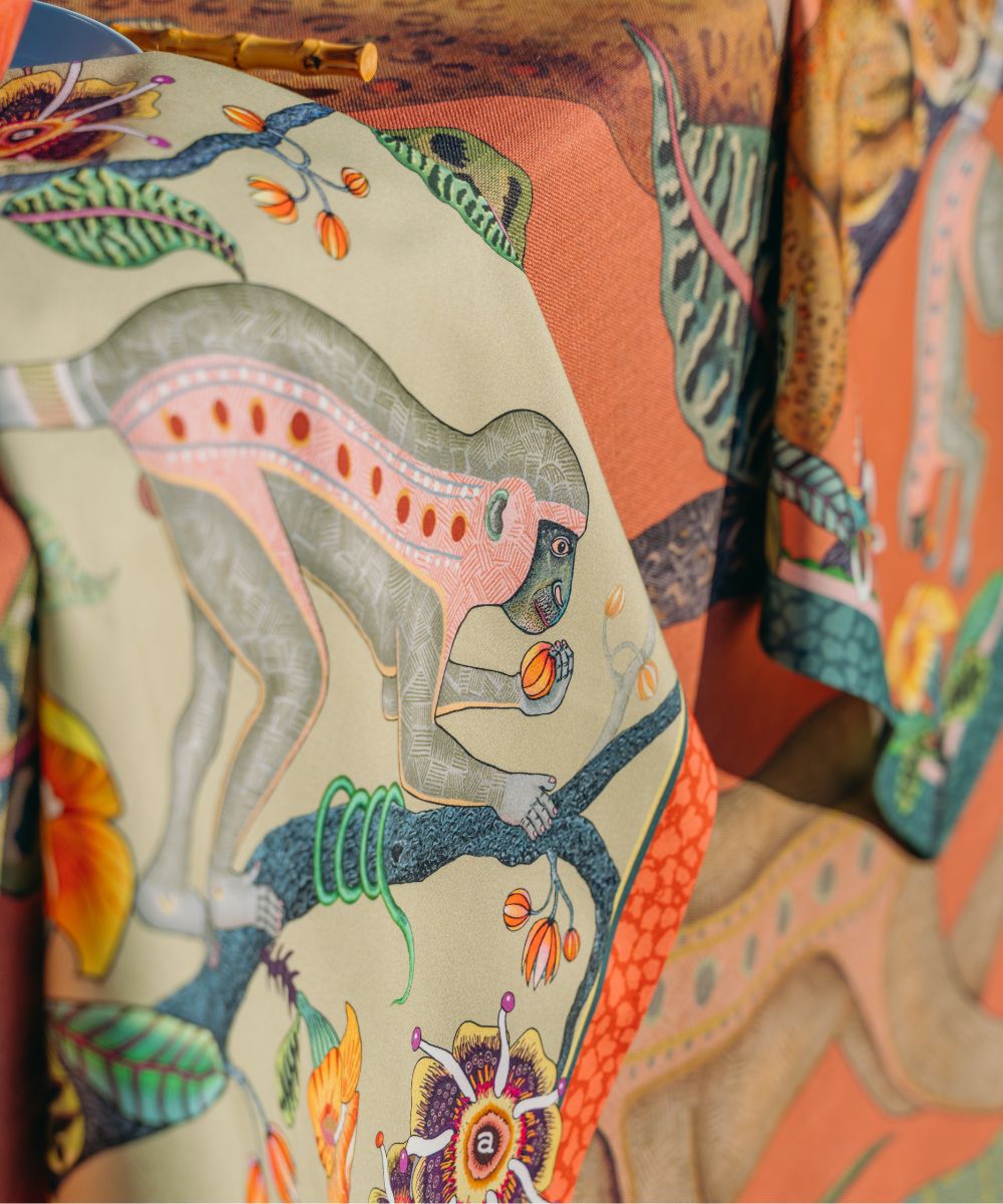 Meandering Monkey Tales Napkins (Pair) - Delta