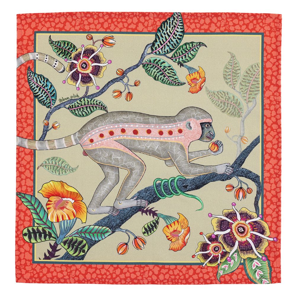 Meandering Monkey Tales Napkins (Pair) - Delta