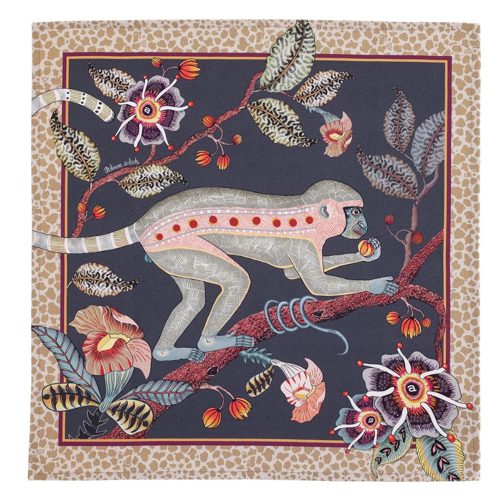 Meandering Monkey Tales Napkins (Pair) - Dusk
