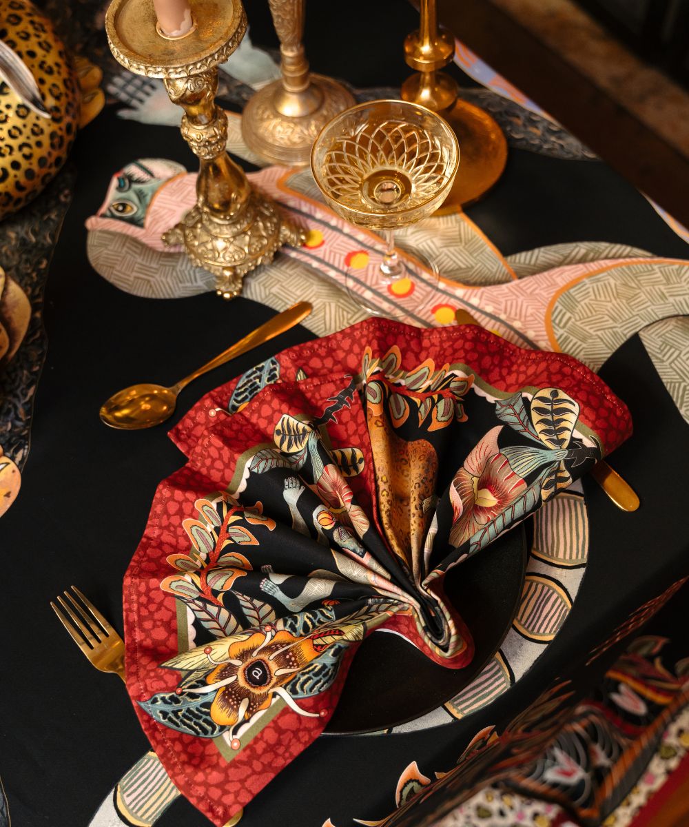 Monkey Tales Napkins (Pair) - Night