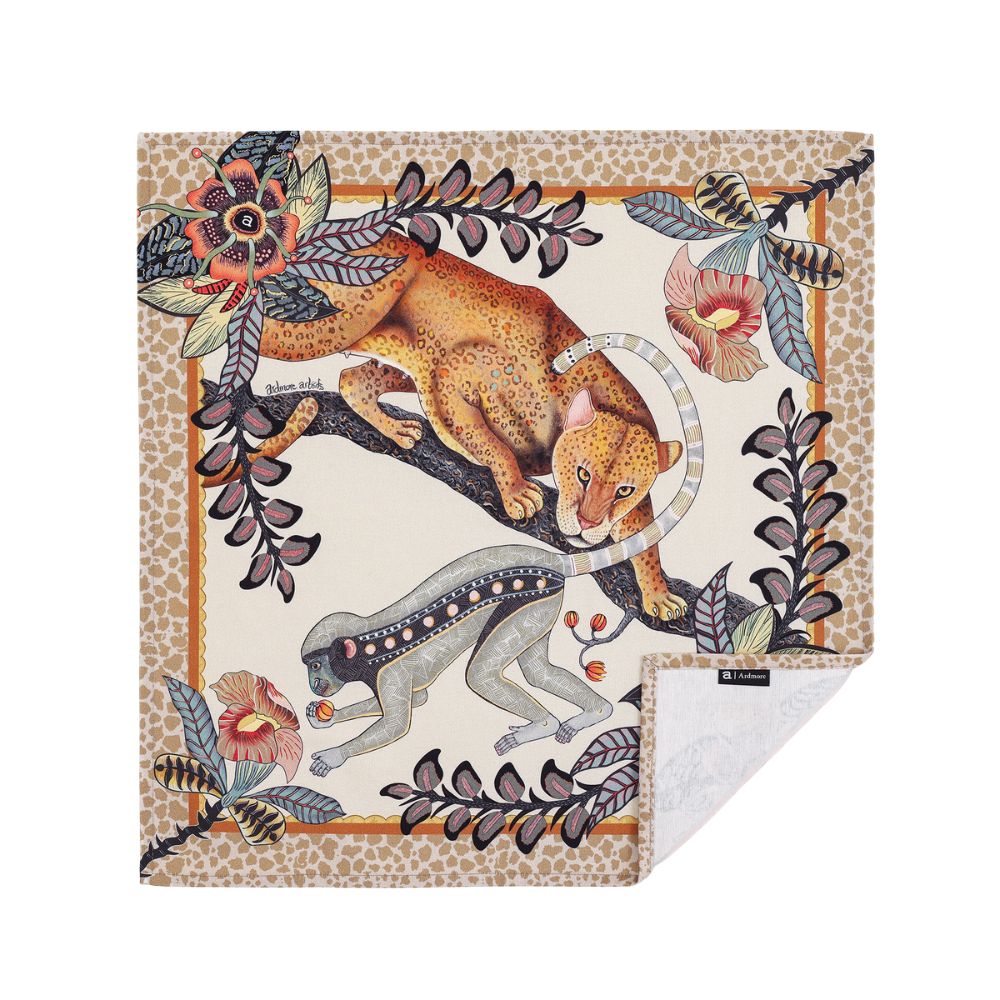 Monkey Tales Napkins (Pair) - Stone