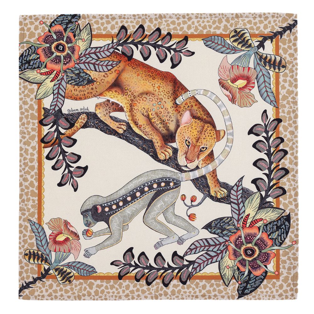Monkey Tales Napkins (Pair) - Stone