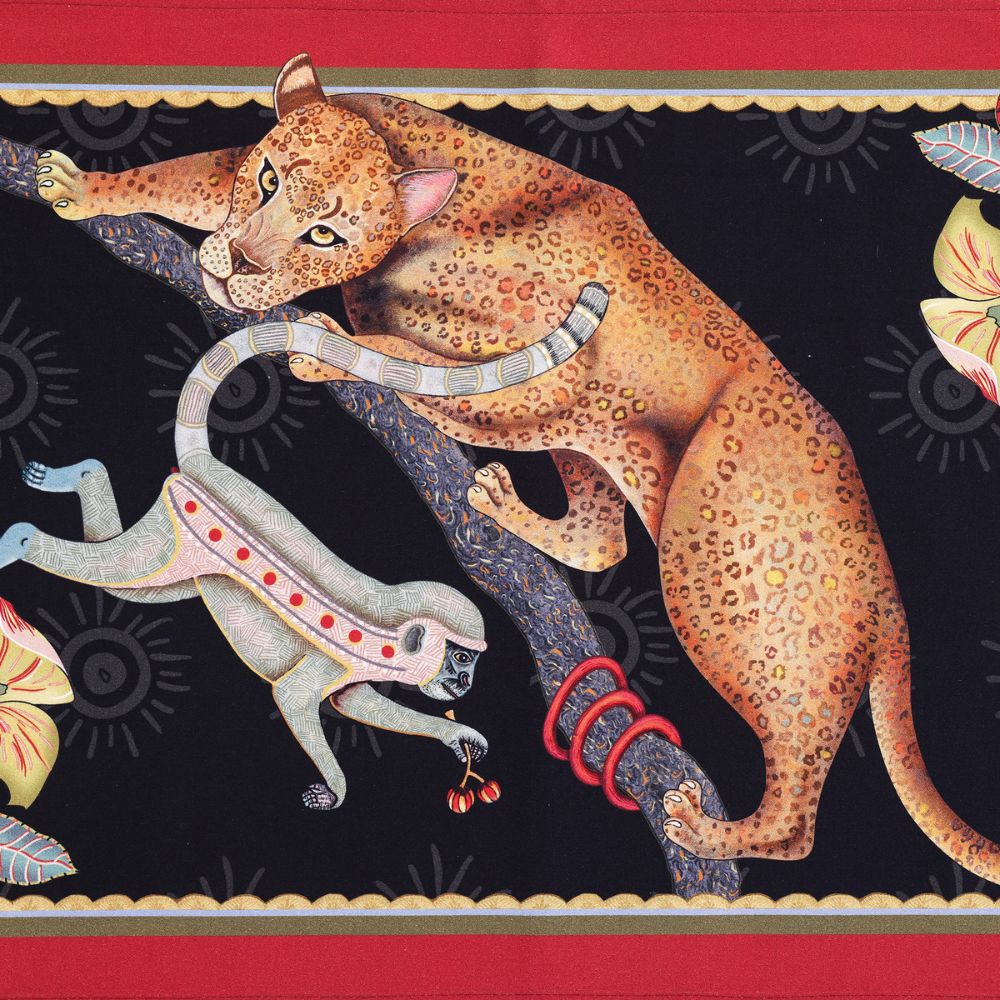 Monkey Tales Cotton Table Runner - Night