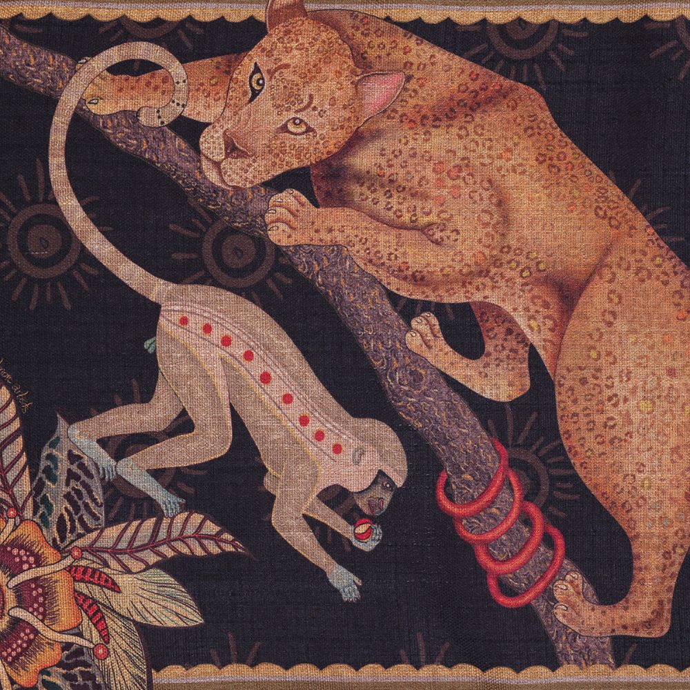 Monkey Tales Linaza Table Runner - Night