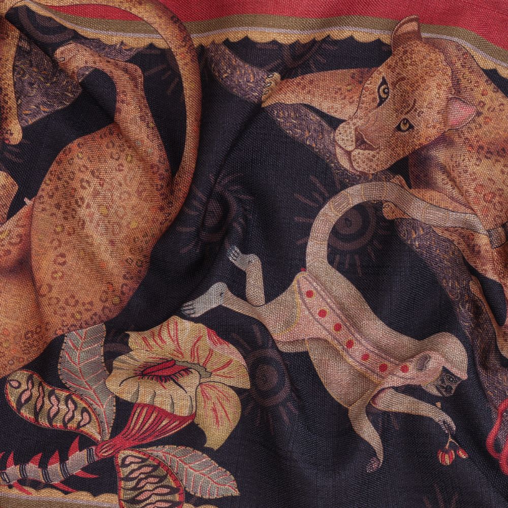 Monkey Tales Linaza Table Runner - Night