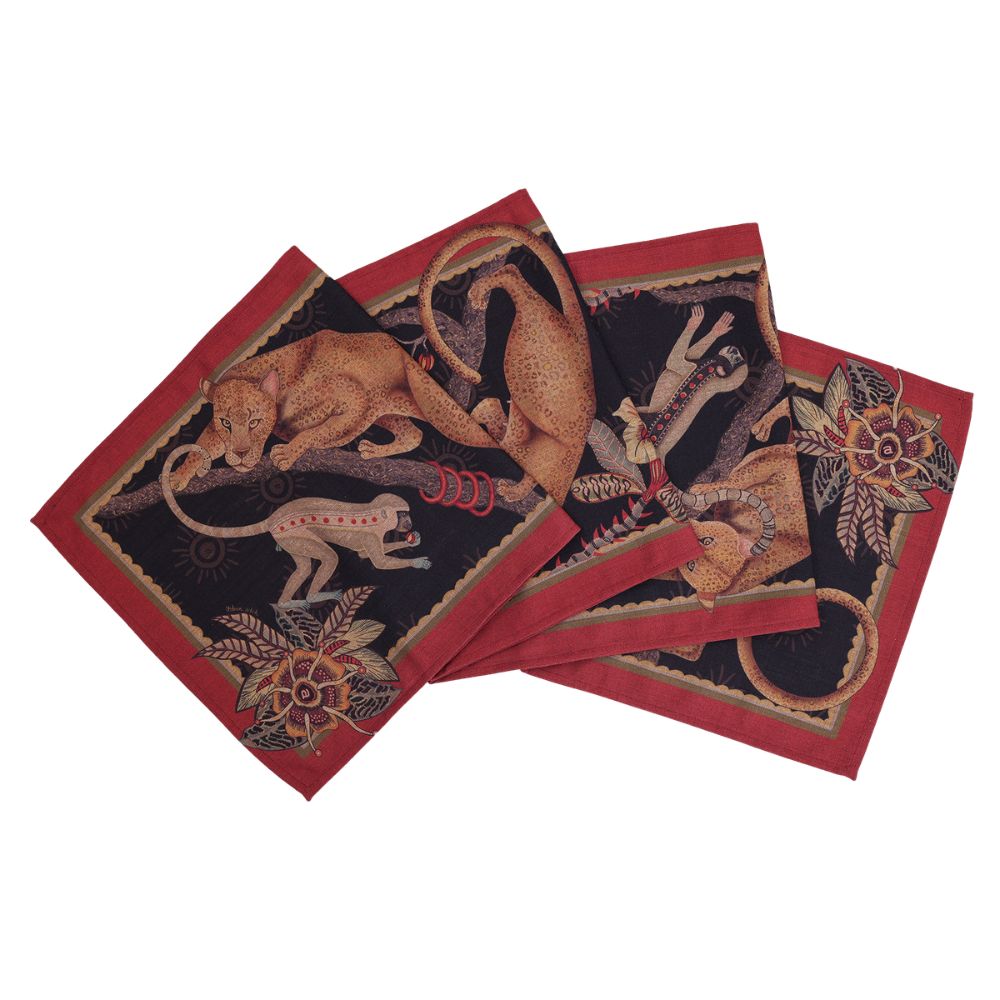 Monkey Tales Linaza Table Runner - Night
