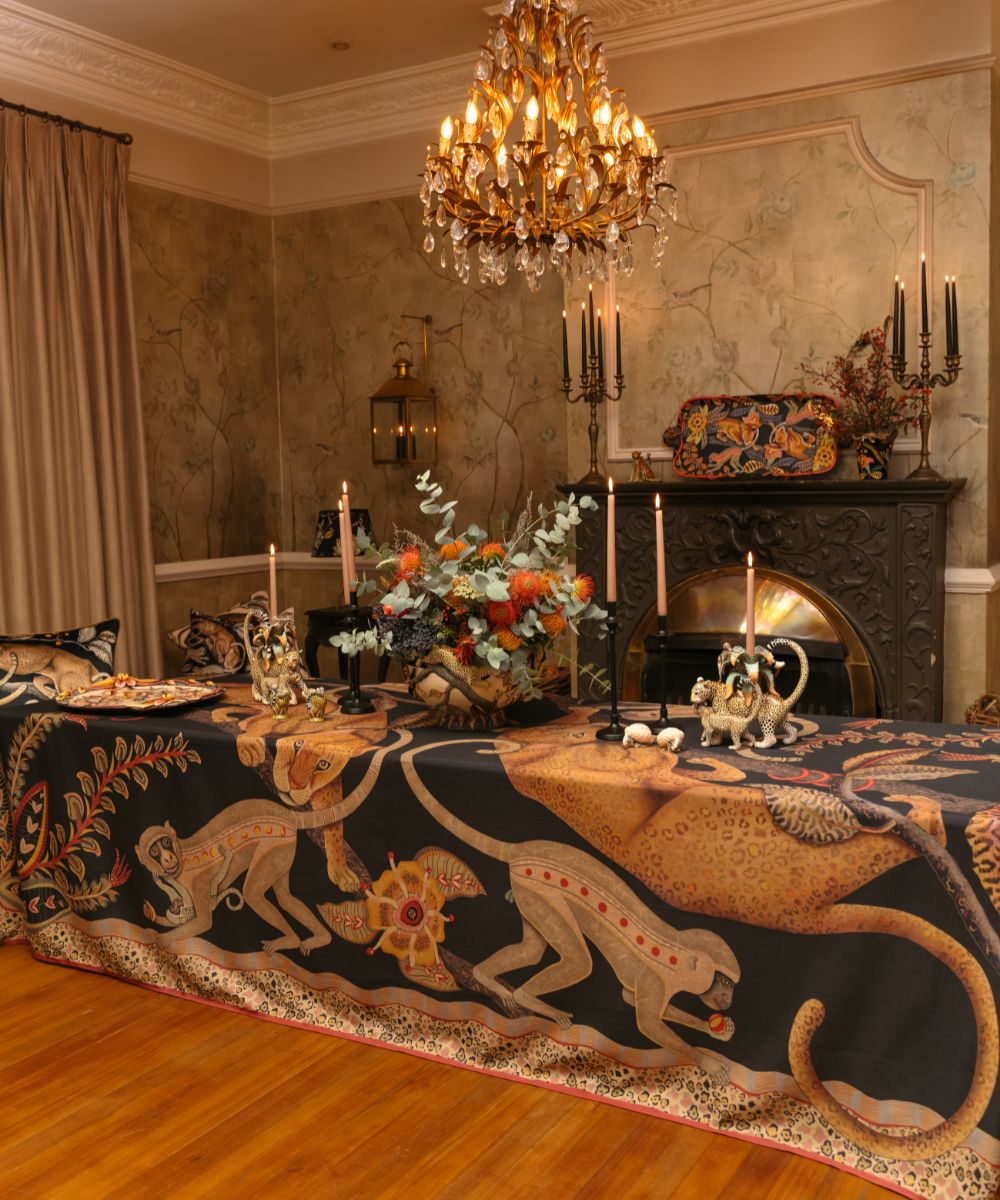 Monkey Tales Linaza Tablecloth - Night