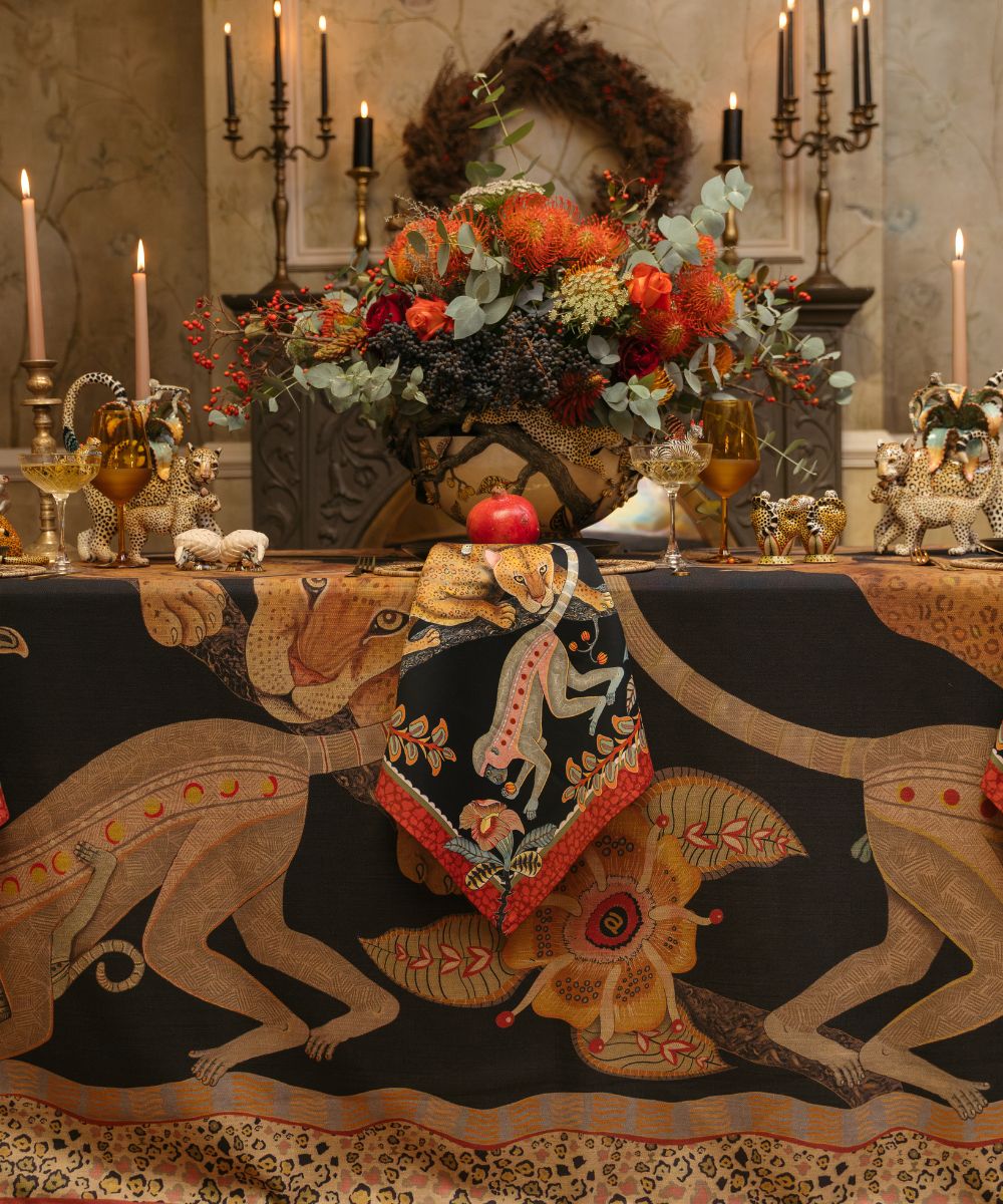 Monkey Tales Linaza Tablecloth - Night