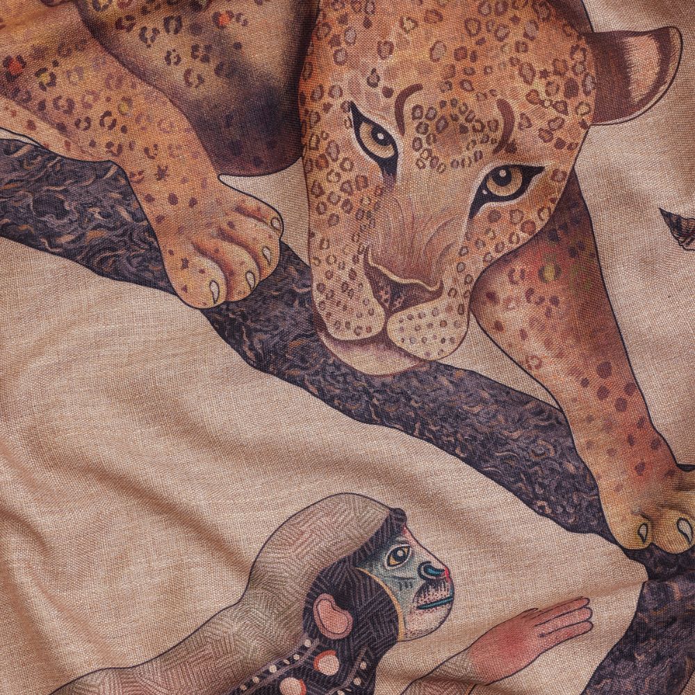 Monkey Tales Linaza Tablecloth - Stone