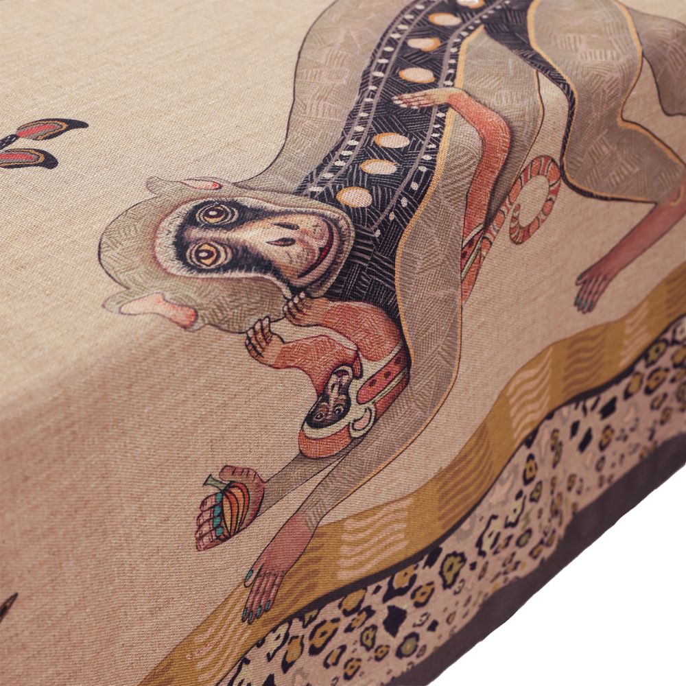 Monkey Tales Linaza Tablecloth - Stone