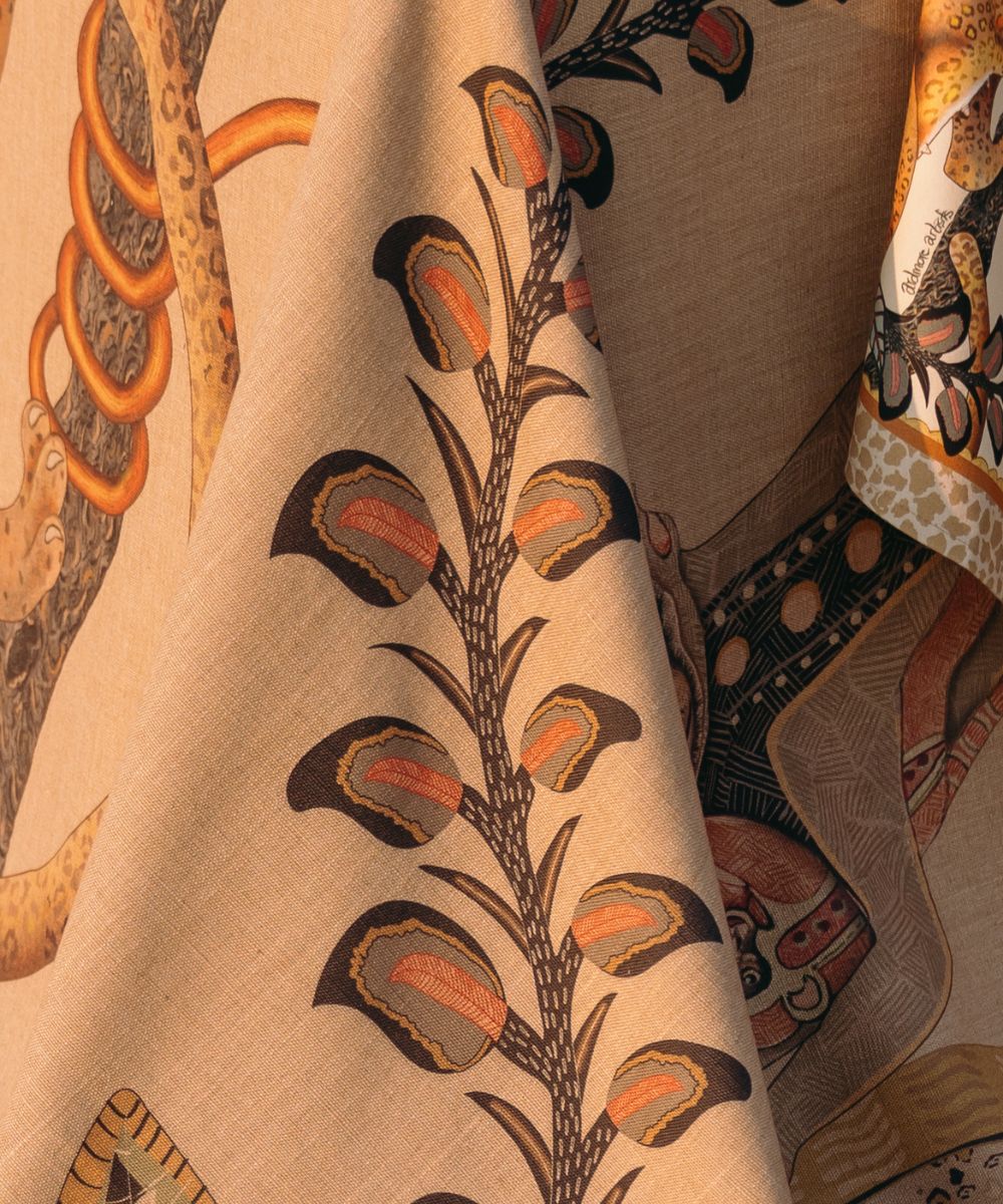 Monkey Tales Linaza Tablecloth - Stone