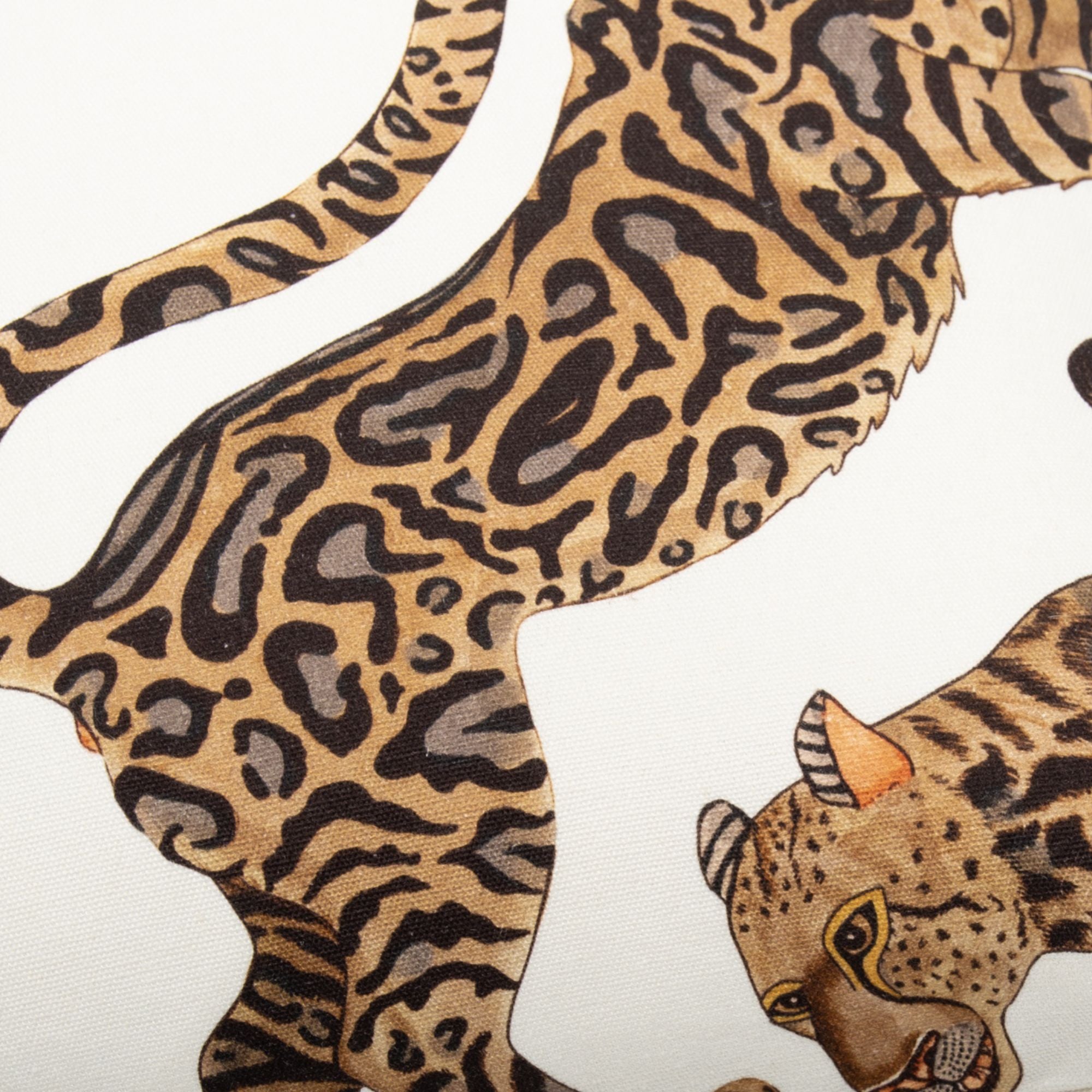 Cheetah Kings Fabric - Linen - Chalk