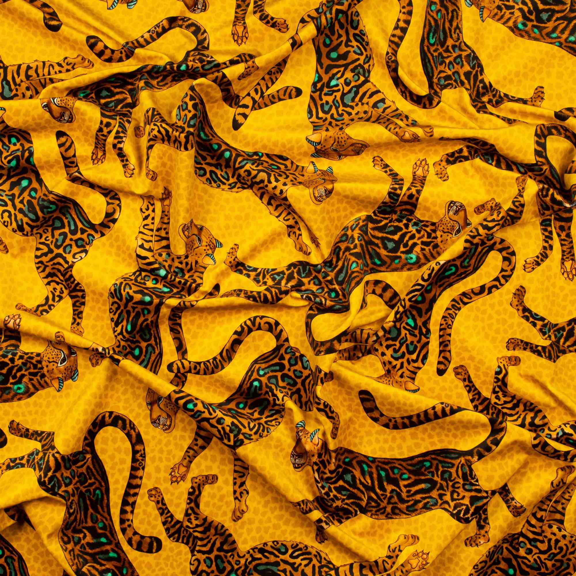 Cheetah Kings Fabric - Velvet - Gold