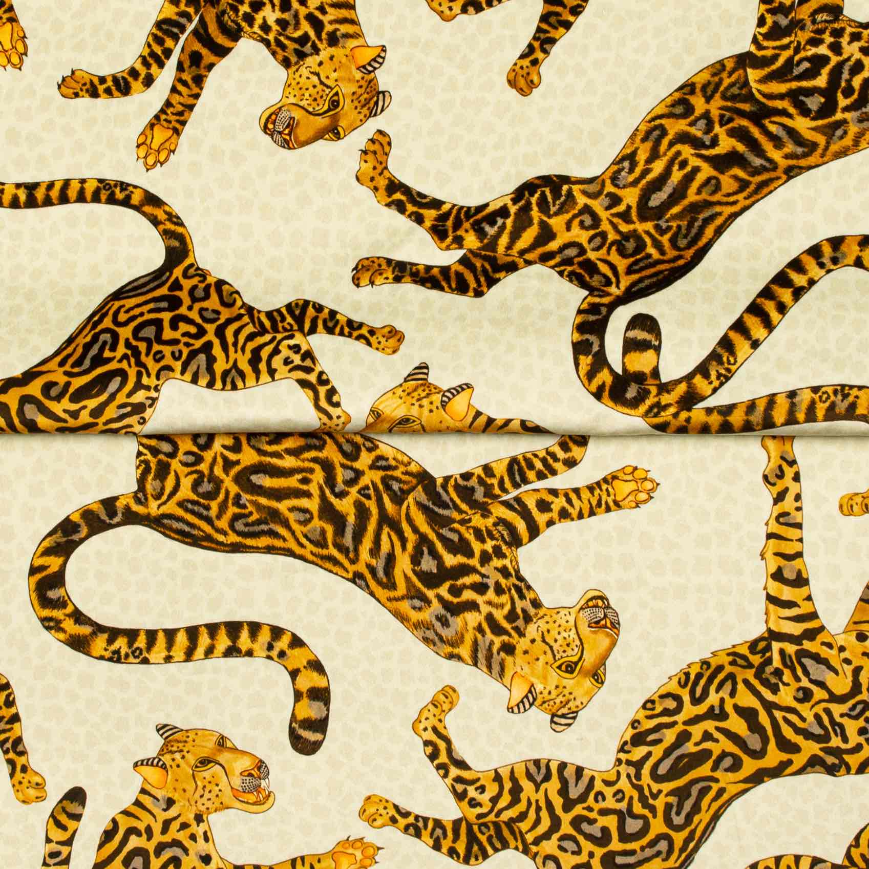 Cheetah Kings Fabric - Velvet - Stone
