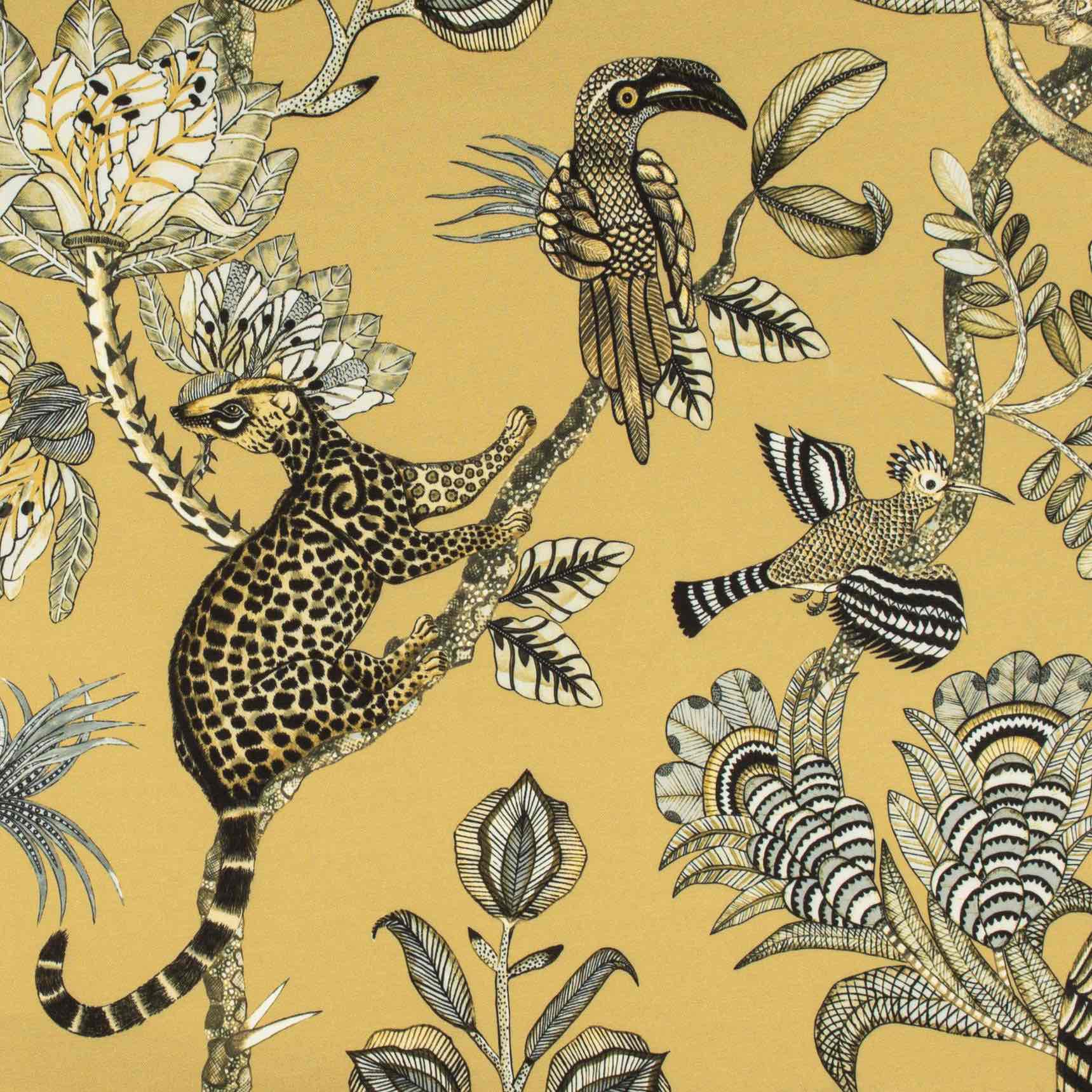 Camp Critters Outdoor Fabric - Gold