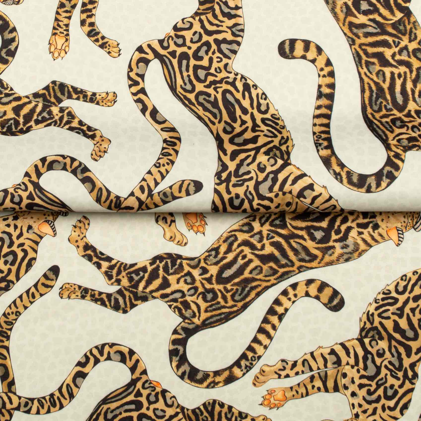 Cheetah Kings Outdoor Fabric - Stone