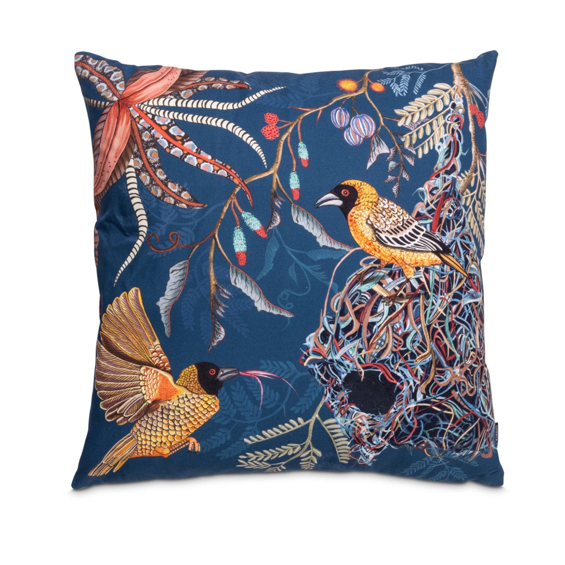 Thanda Nest Silk Pillow - Midnight