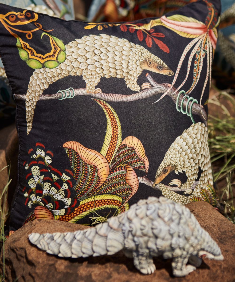 Thanda Pangolin Pillow - Silk - Night