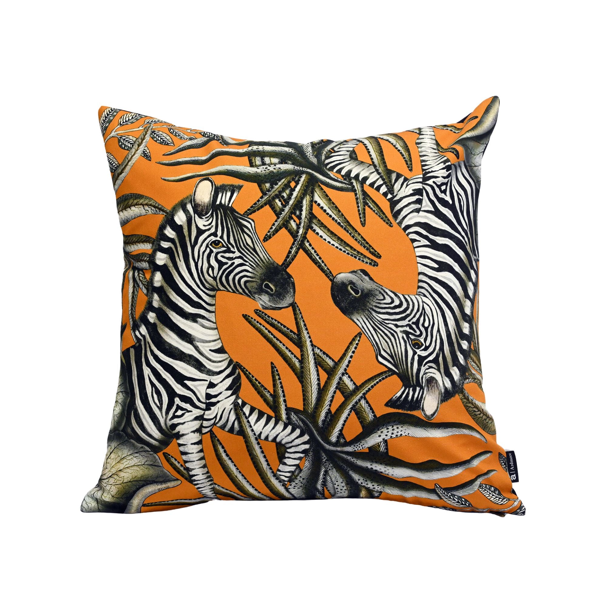 Thanda Stripe Pillow - Cotton - Flame