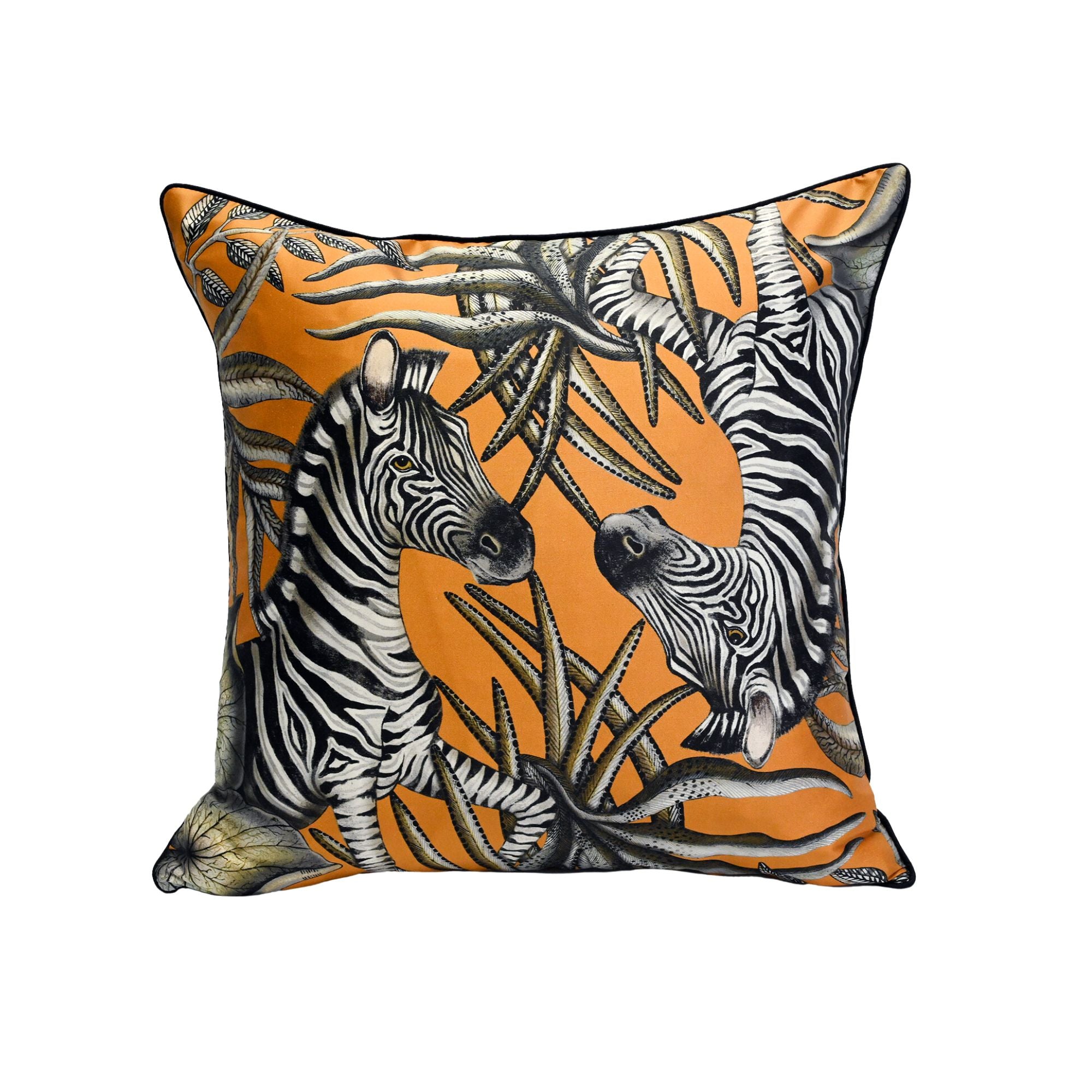 Thanda Stripe Pillow - Silk - Flame