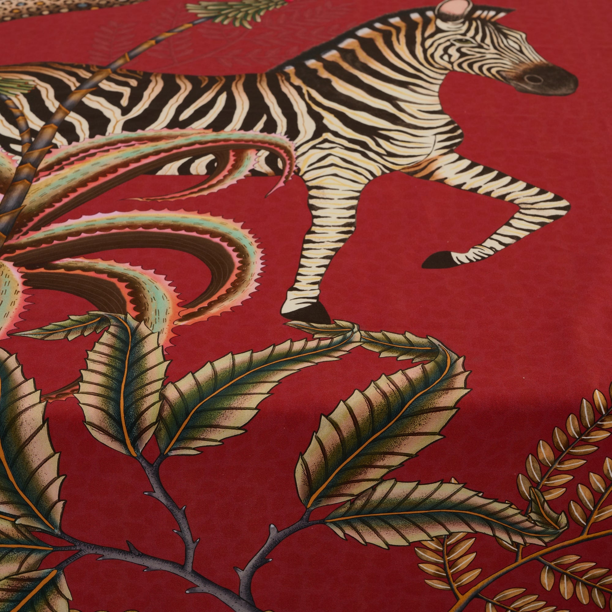 Pangolin Park Tablecloth - Royal Red